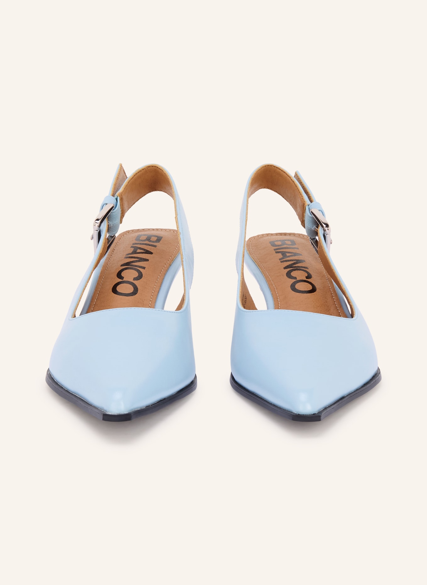 BIANCO Lodičky BIAIDA: TMAVĚ MODRÁ / STŘÍBRNÁ