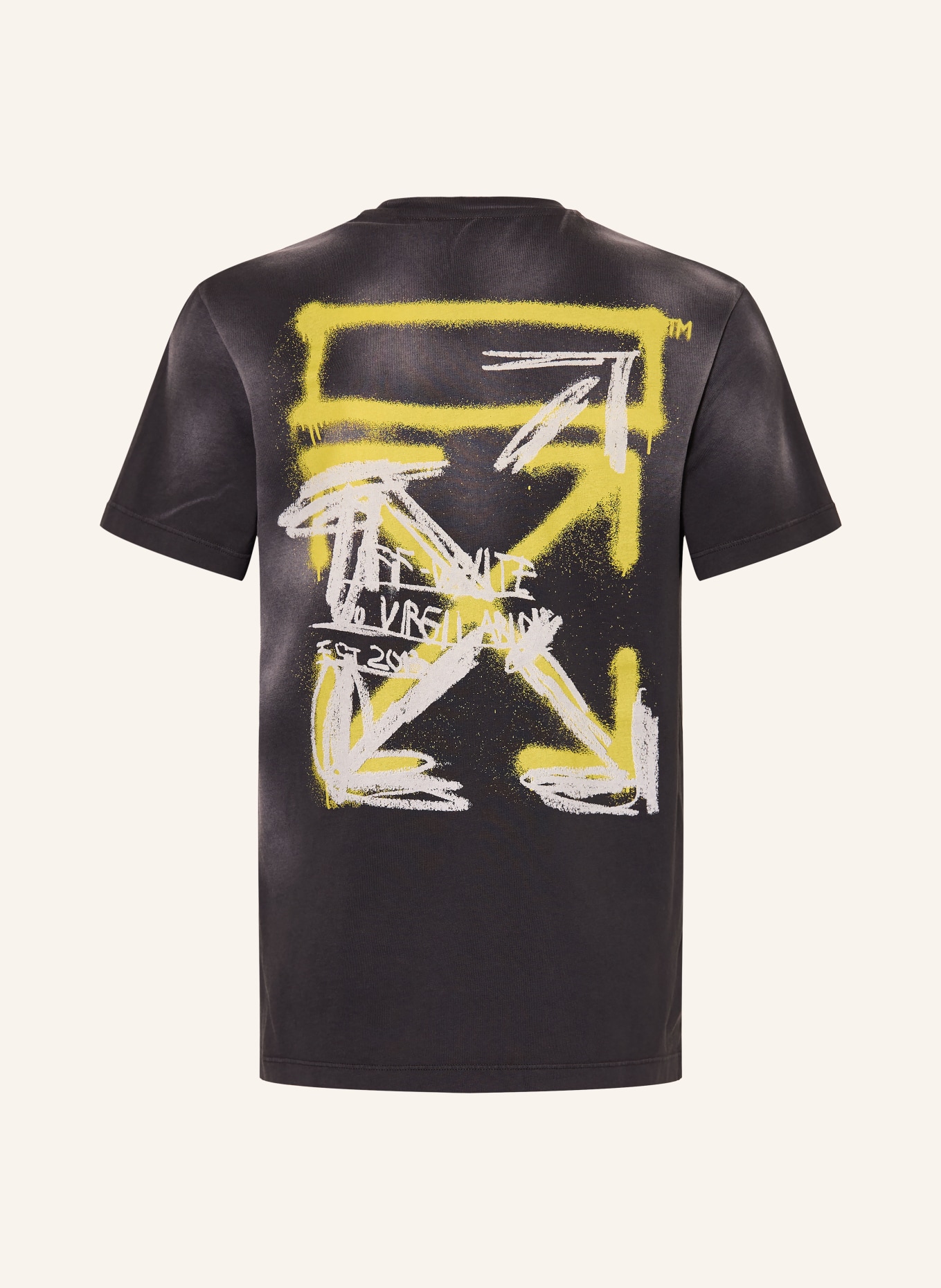 Off-White T-Shirt: SCHWARZ / DUNKELGRAU