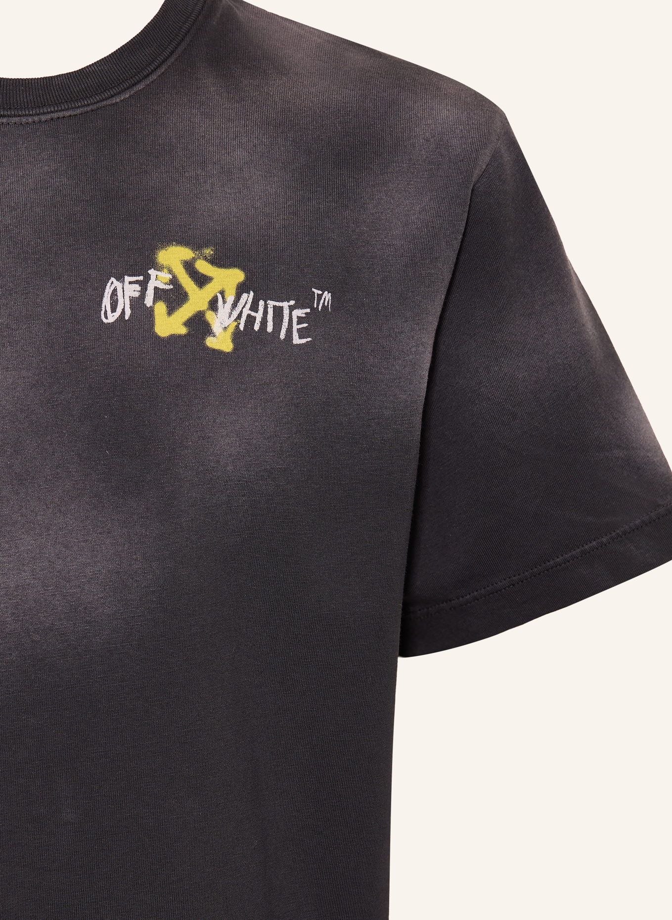 Off-White T-Shirt: SCHWARZ / DUNKELGRAU