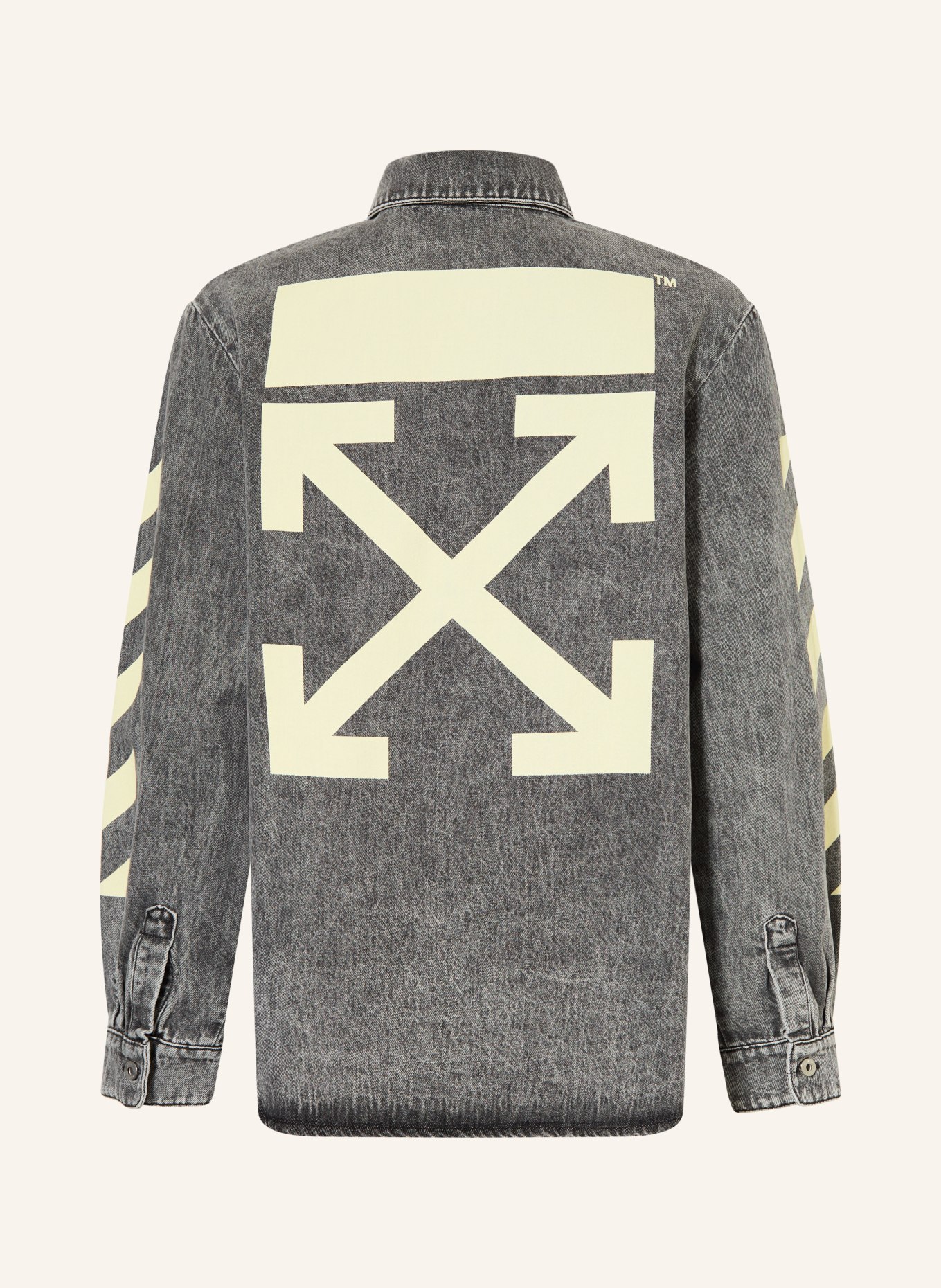 Off-White Jeanshemd: GRIJS / LICHTGEEL