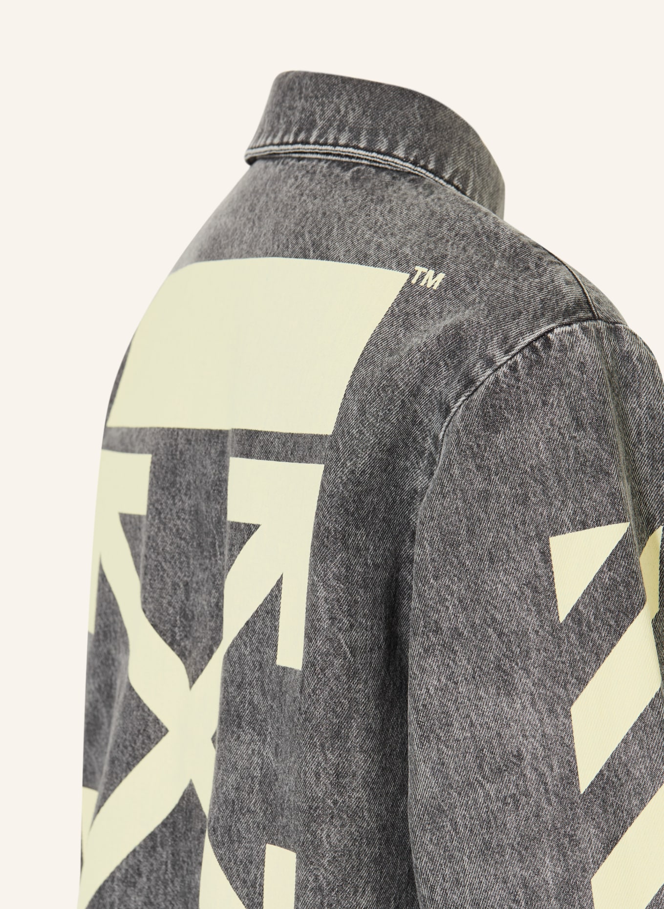 Off-White Jeanshemd: GRIJS / LICHTGEEL