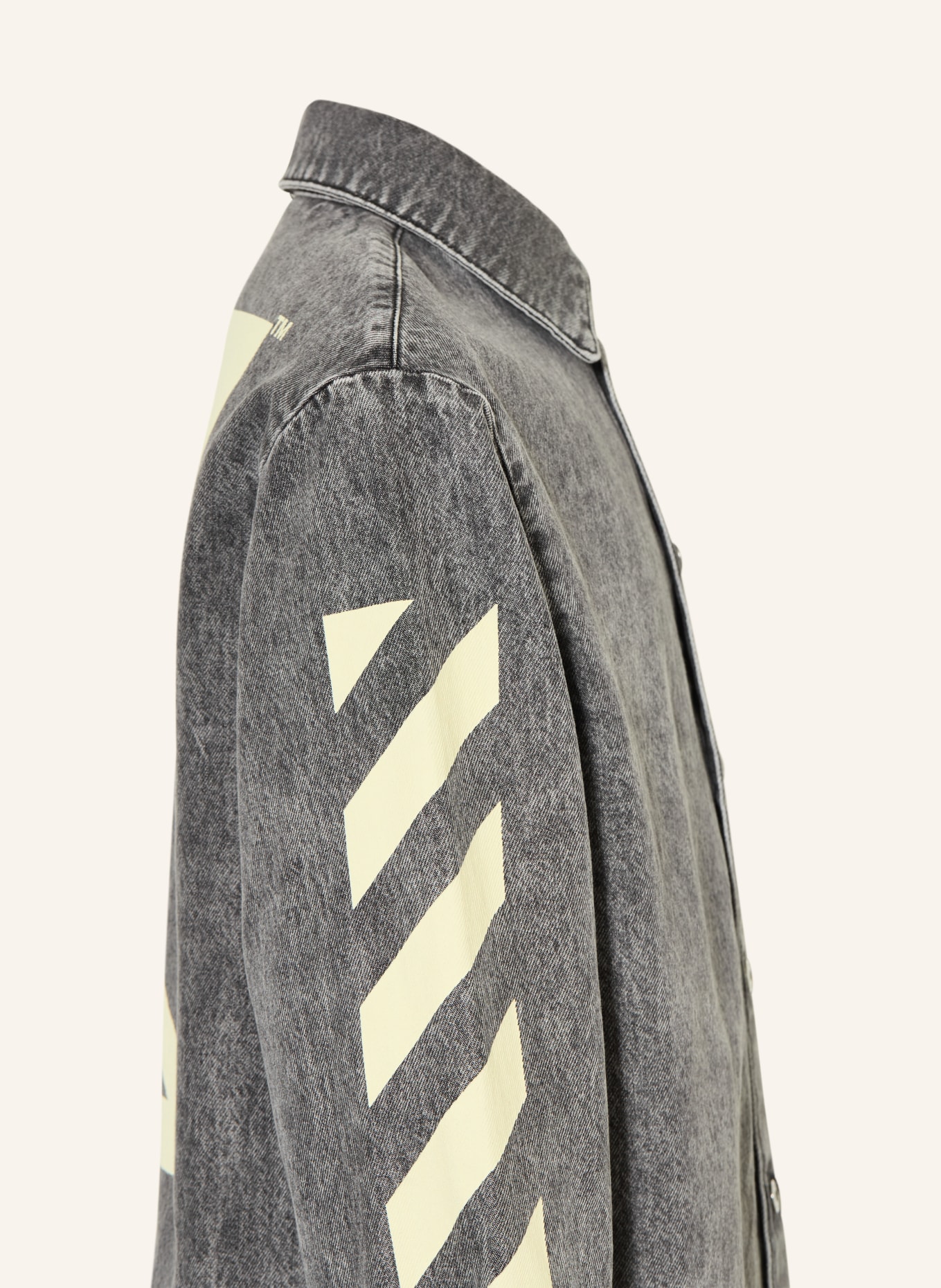 Off-White Jeanshemd: GRIJS / LICHTGEEL