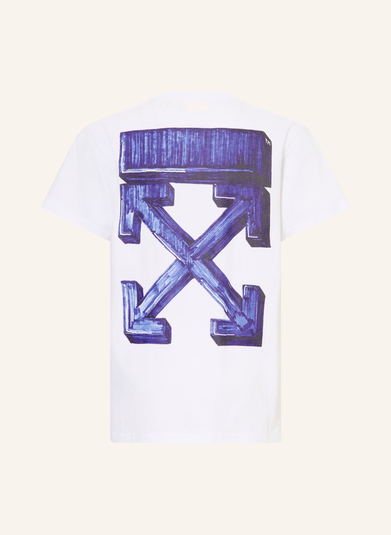 Off-White T-Shirt: WEISS / BLAU
