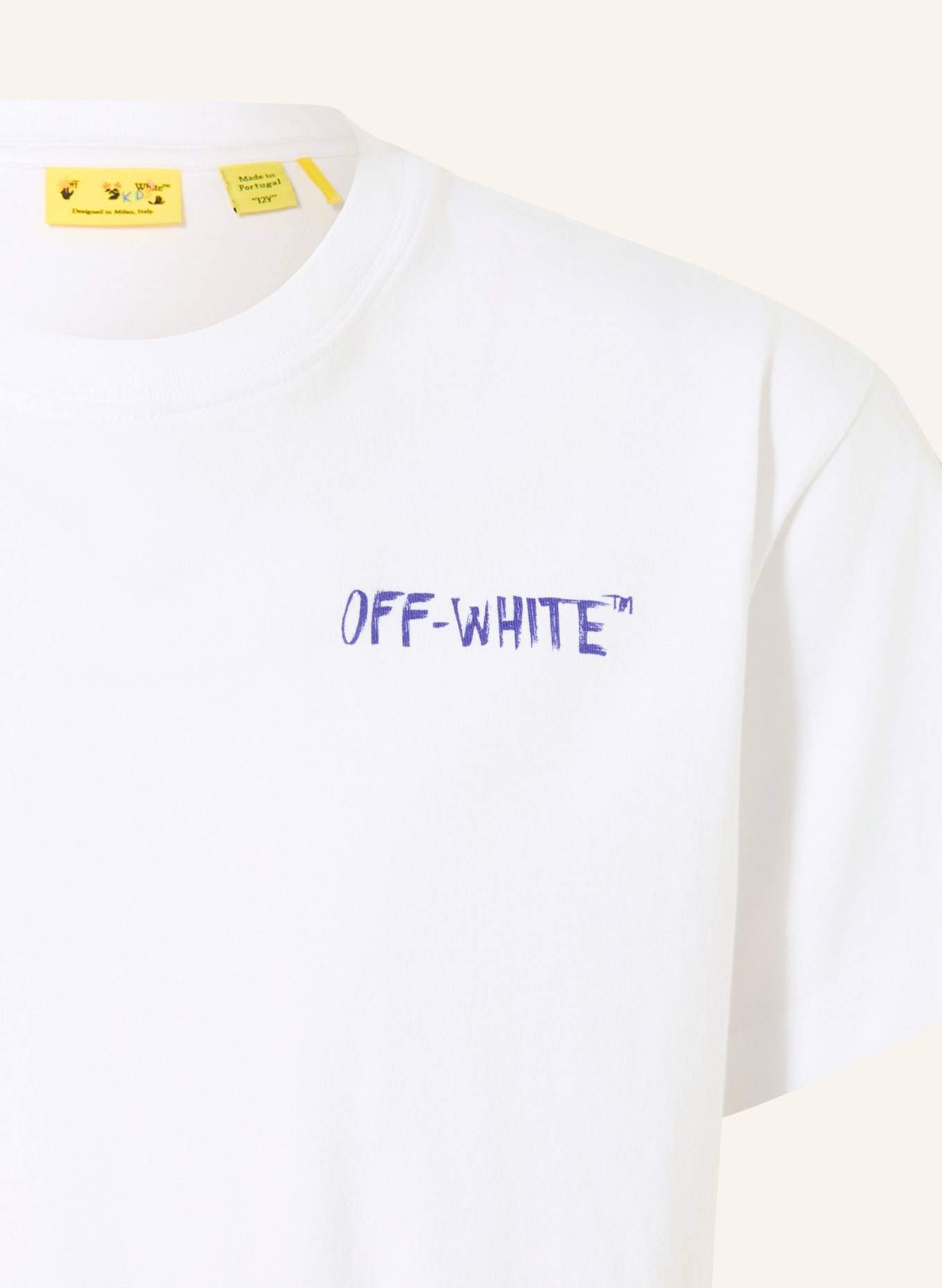 Off-White T-Shirt: WEISS / BLAU
