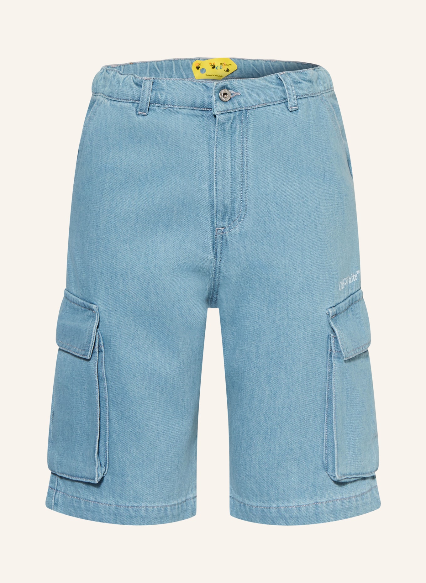 Off-White Cargo-jeansshort: 423 MEDIUM BLUE