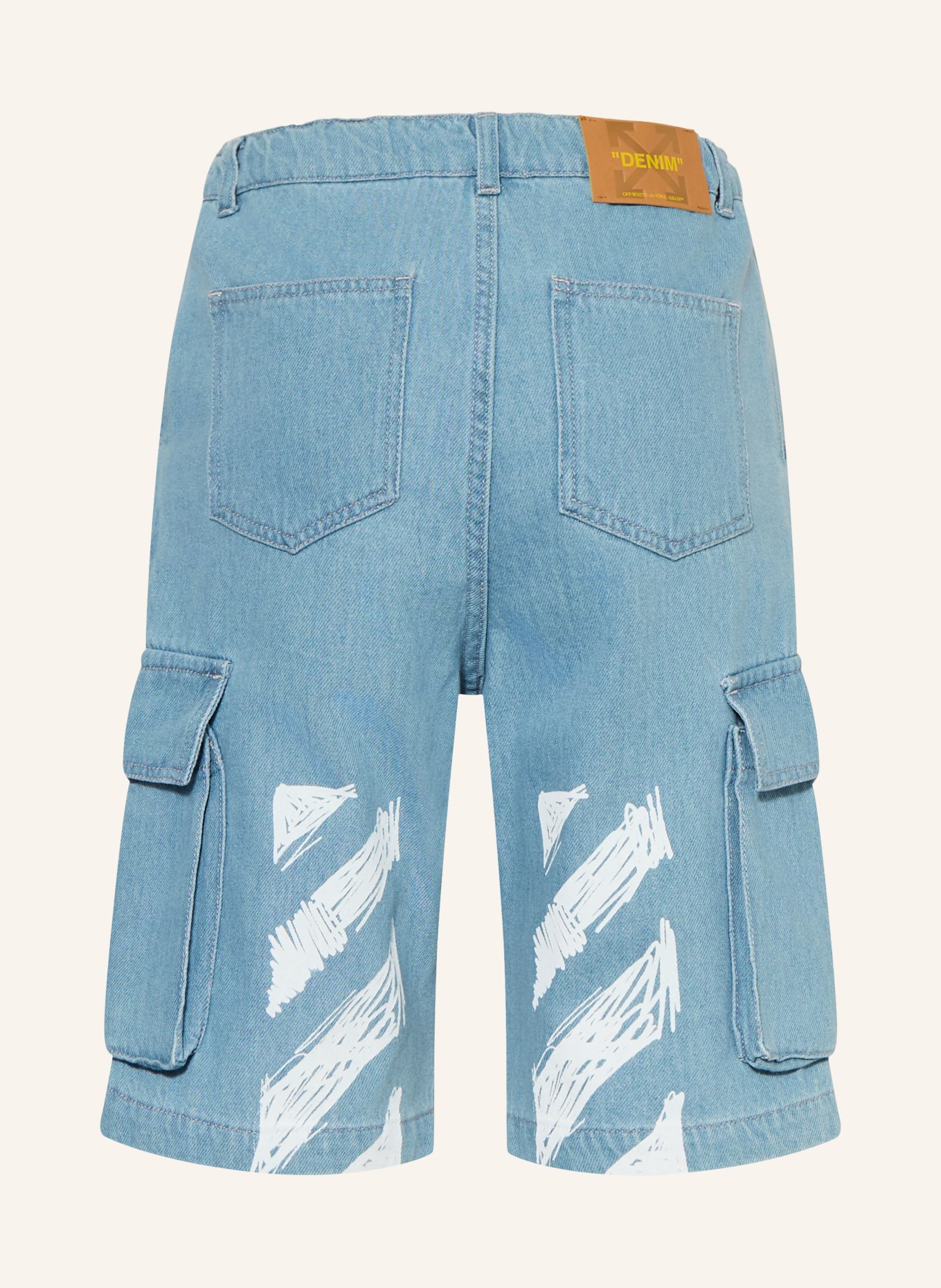 Off-White Cargo-jeansshort: 423 MEDIUM BLUE