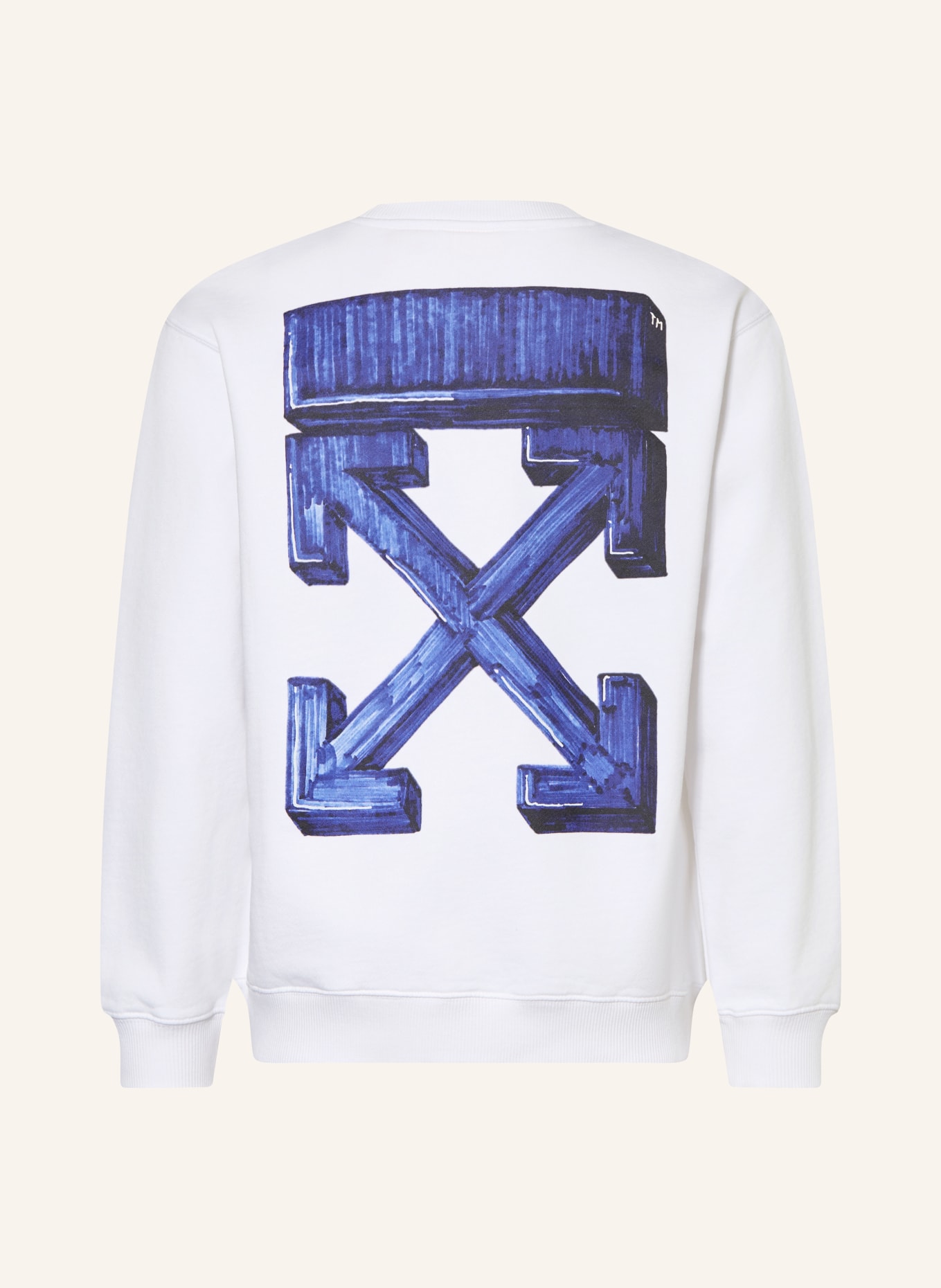 Off-White Sweatshirt: WIT / BLAUW / ZWART