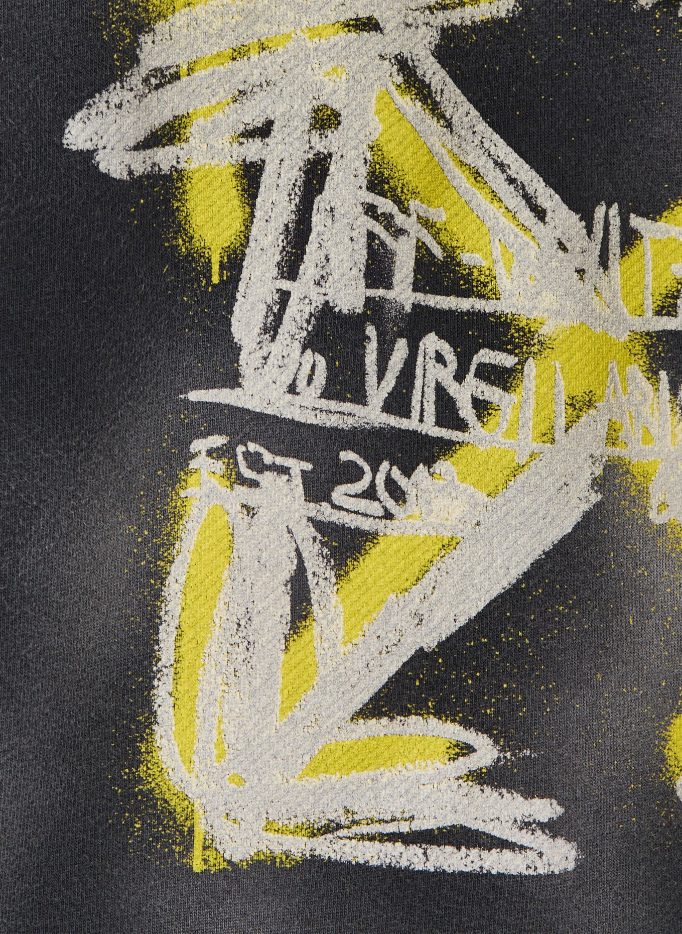 Off-White Sweatjack: DONKERGRIJS / GEEL / WIT