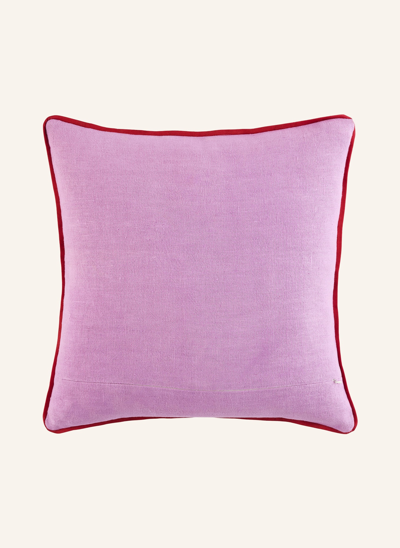 JONATHAN ADLER Dekokissen PLAYA TURTLE aus Leinen: ROSA / ROT / GRÜN