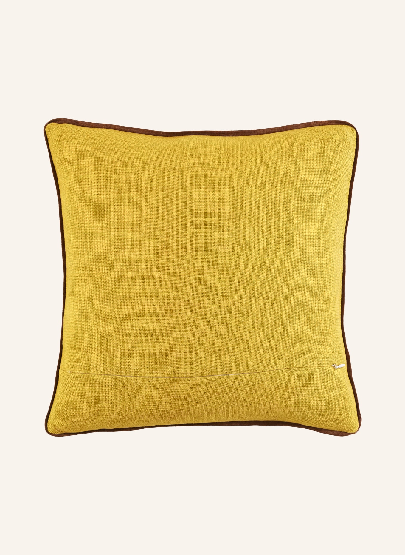 JONATHAN ADLER Dekokissen PLAYA TULIP aus Leinen: DUNKELGELB / ROT / GRÜN