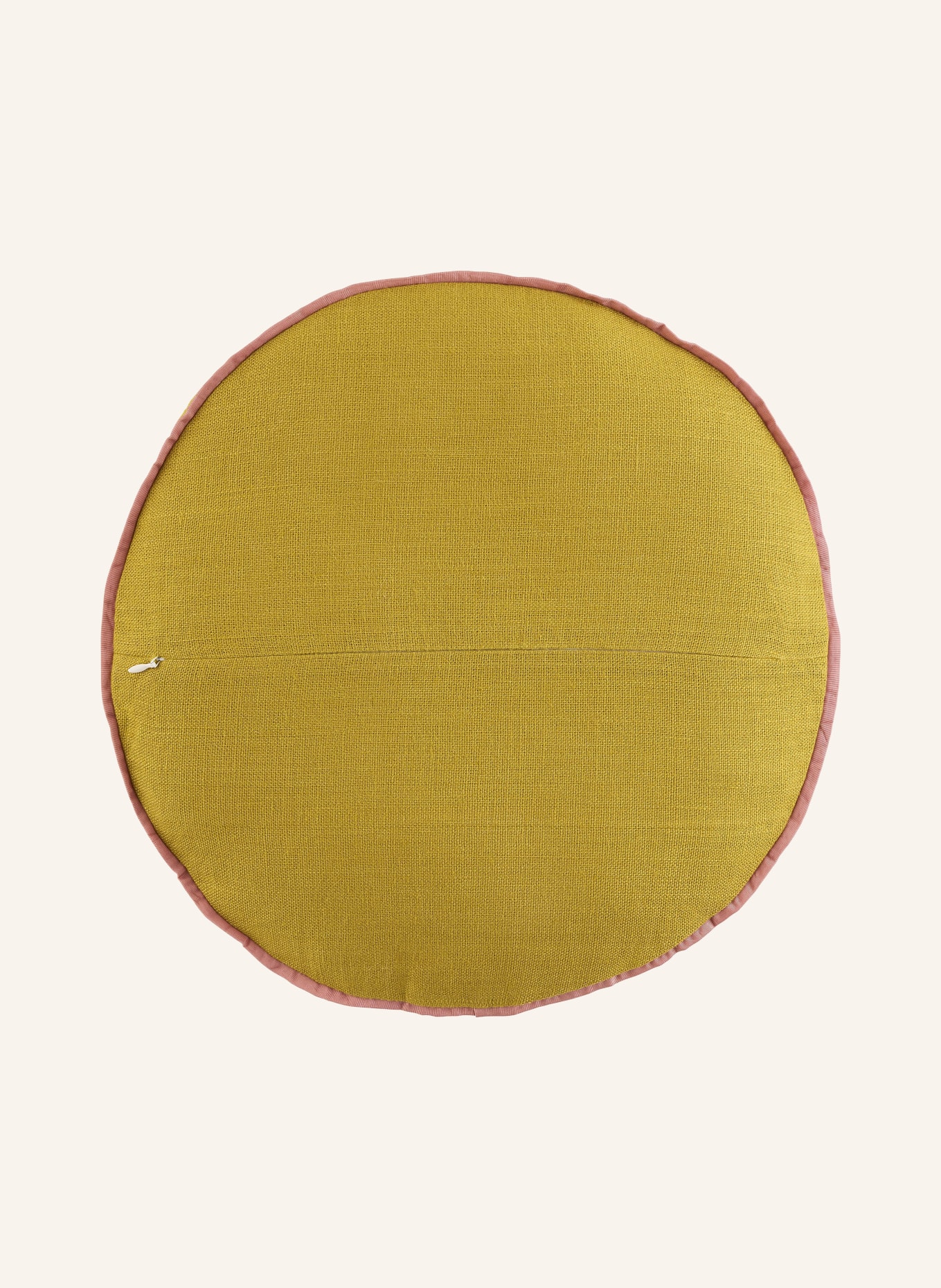 JONATHAN ADLER Dekokissen PLAYA CELESTIAL aus Leinen: OLIV / CREME / BLAU