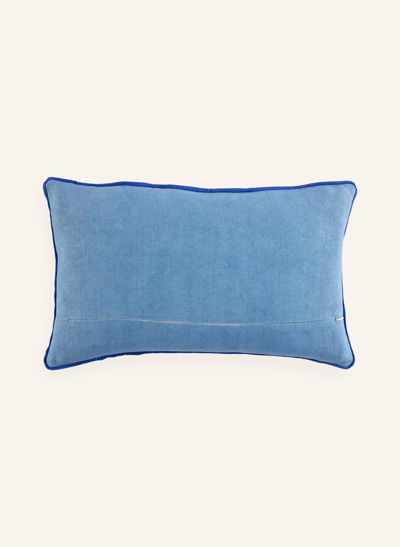 JONATHAN ADLER PLAYA DACHSHUND decorative cushion with glitter thread: LIGHT BLUE / CREAM / RED