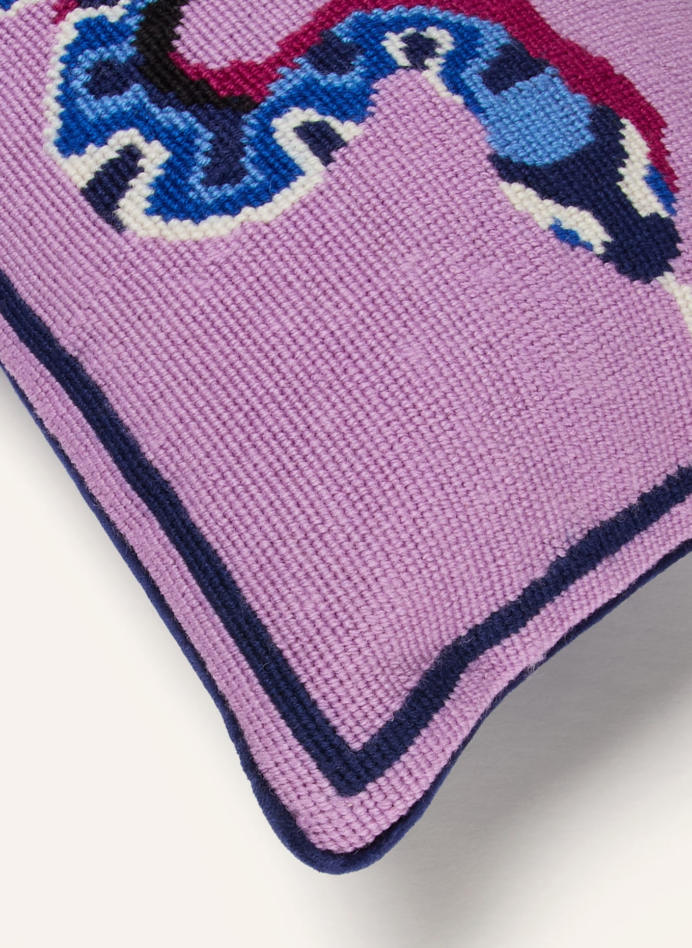JONATHAN ADLER Decoratief kussen SNAKE: ROZE / CRÈME / BLAUWGRIJS