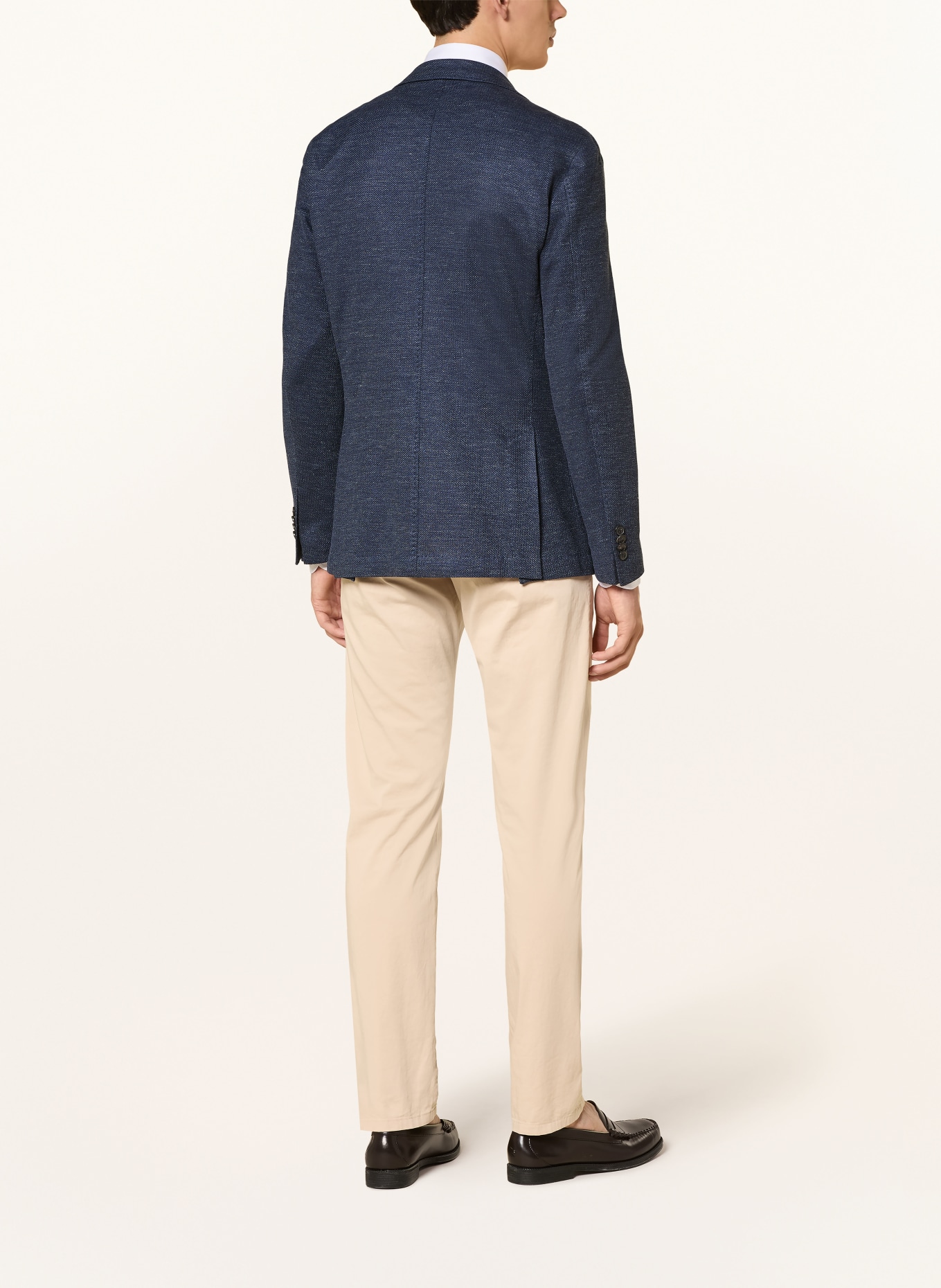 windsor. GIRO-colbert met extra slanke pasvorm en linnen: DONKERBLAUW