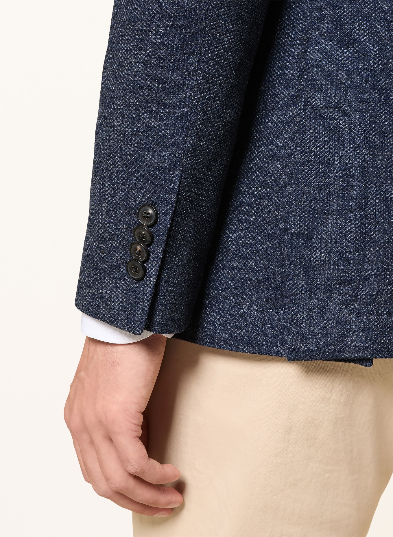 windsor. GIRO-colbert met extra slanke pasvorm en linnen: DONKERBLAUW