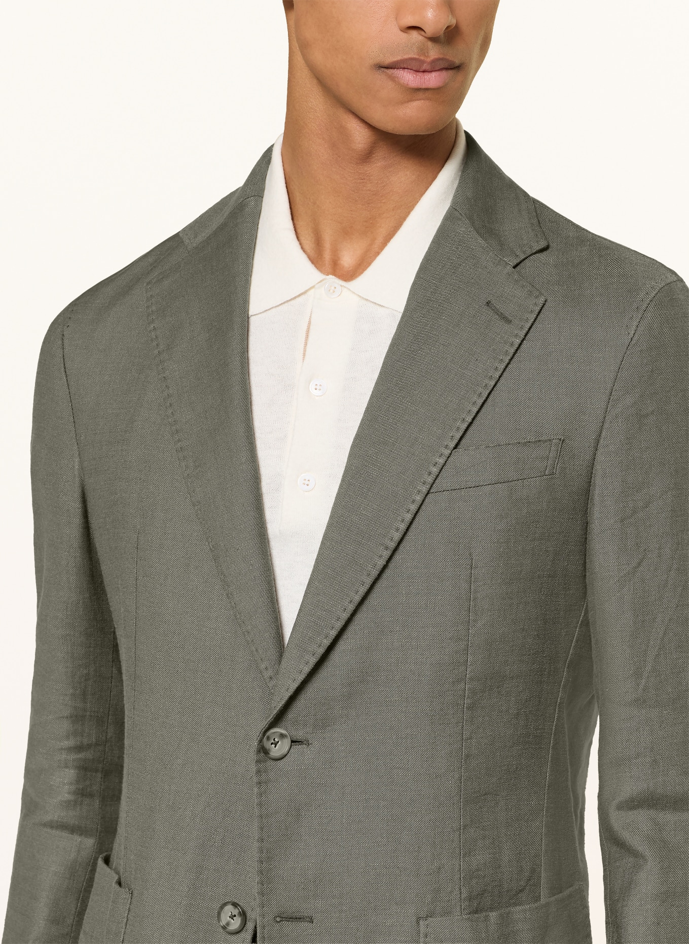 windsor. GIRO-colbert in slim fit met linnen: 320 Bright Green 320