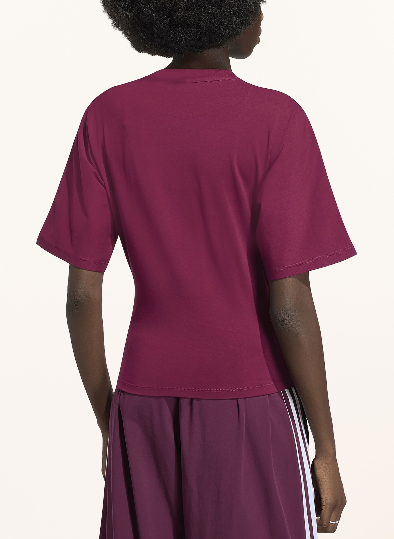 adidas Originals Tričko SLIM: TMAVĚ ČERVENÁ