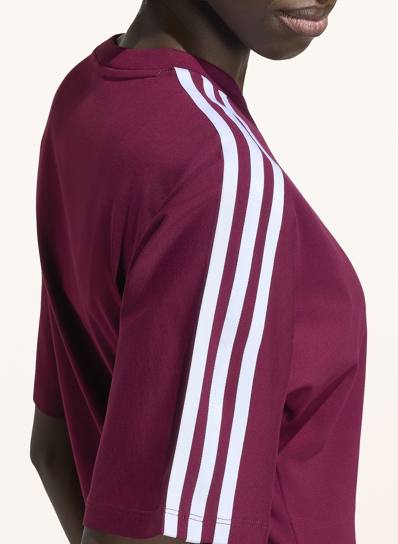 adidas Originals Tričko SLIM: TMAVĚ ČERVENÁ