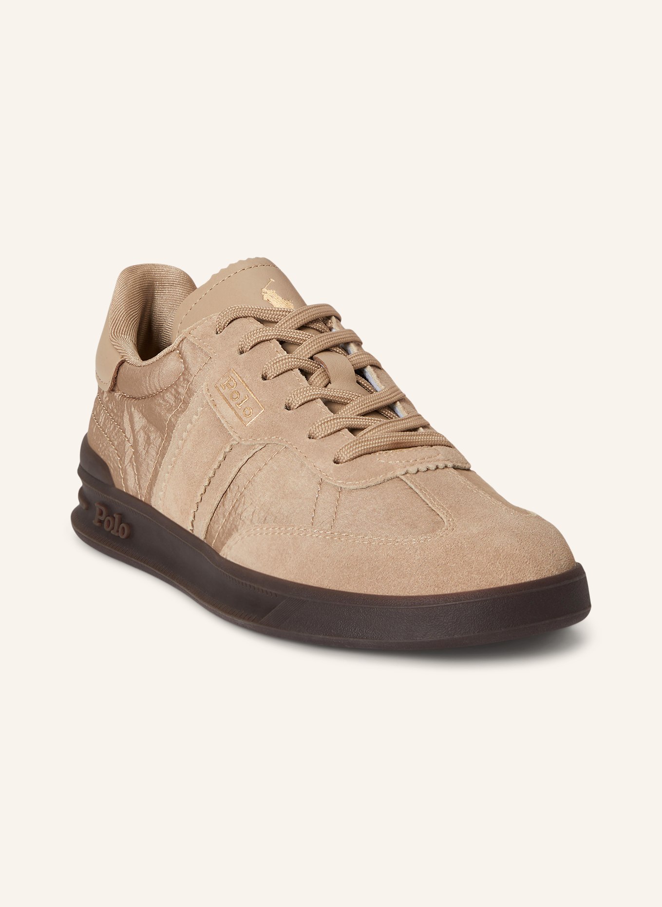 POLO RALPH LAUREN DELAVE sneakers: LIGHT BROWN