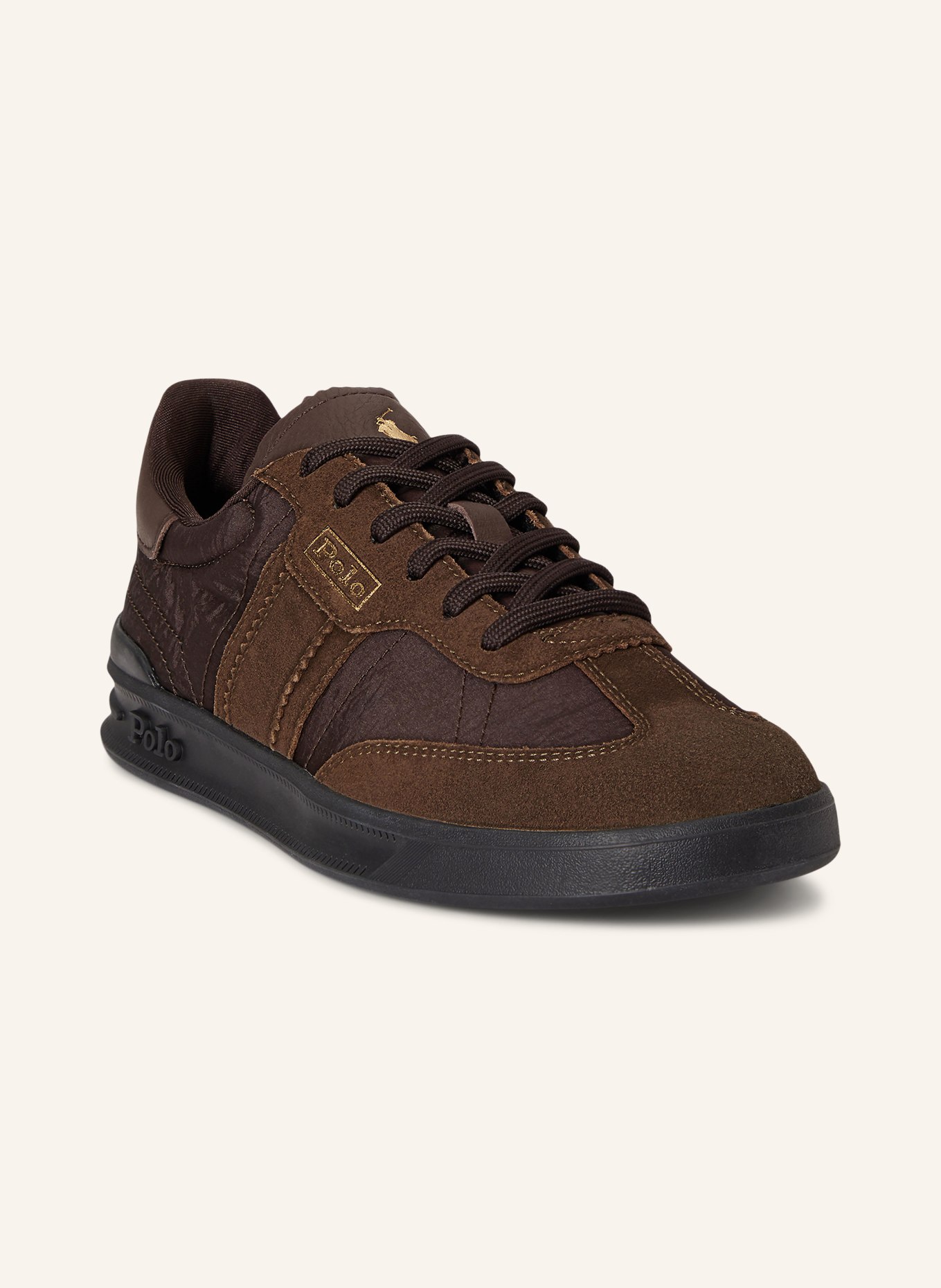 POLO RALPH LAUREN DELAVE sneakers: DARK BROWN