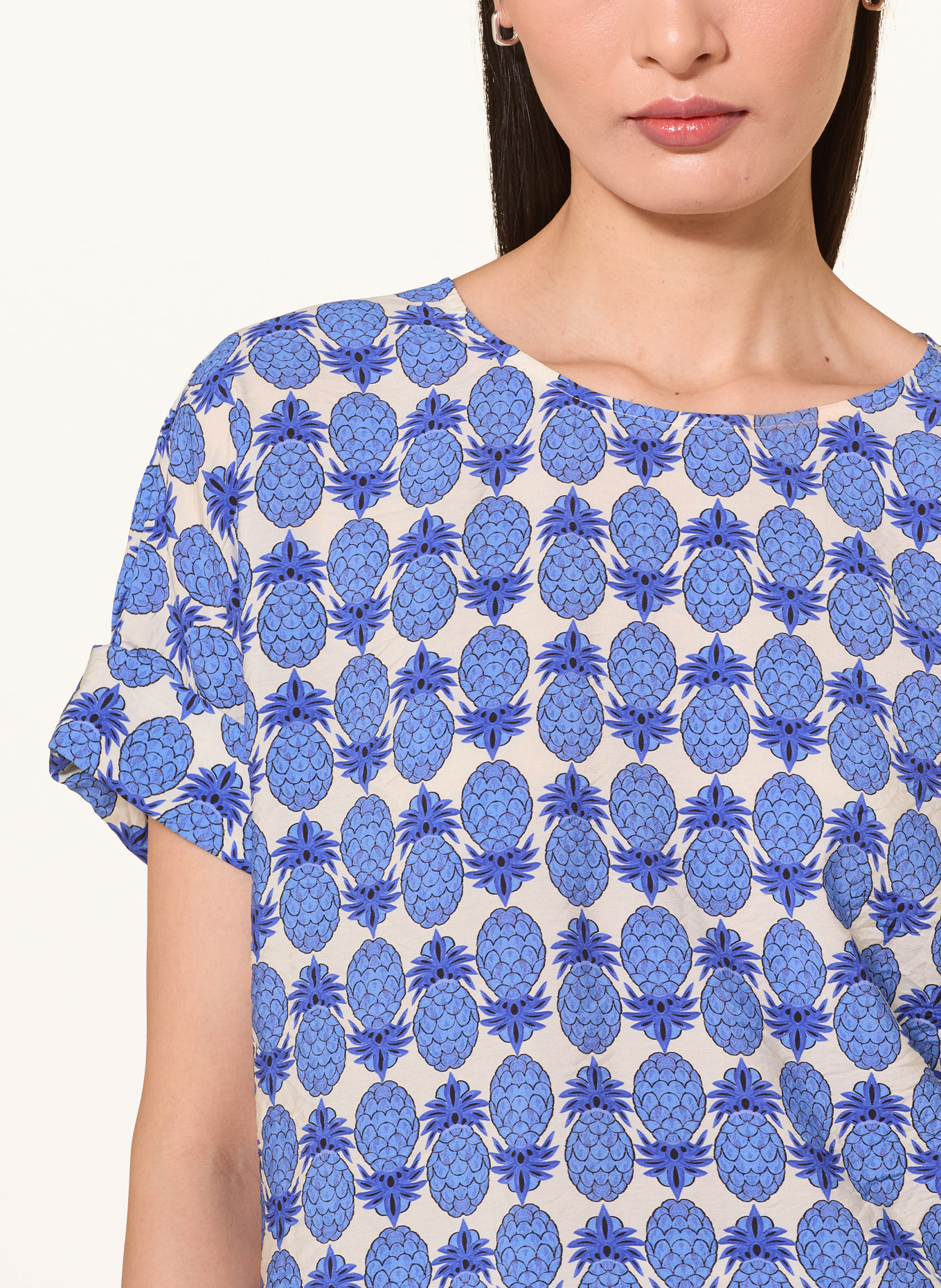 CINQUE Blouse CIPHIEBY: BLAUW / WIT