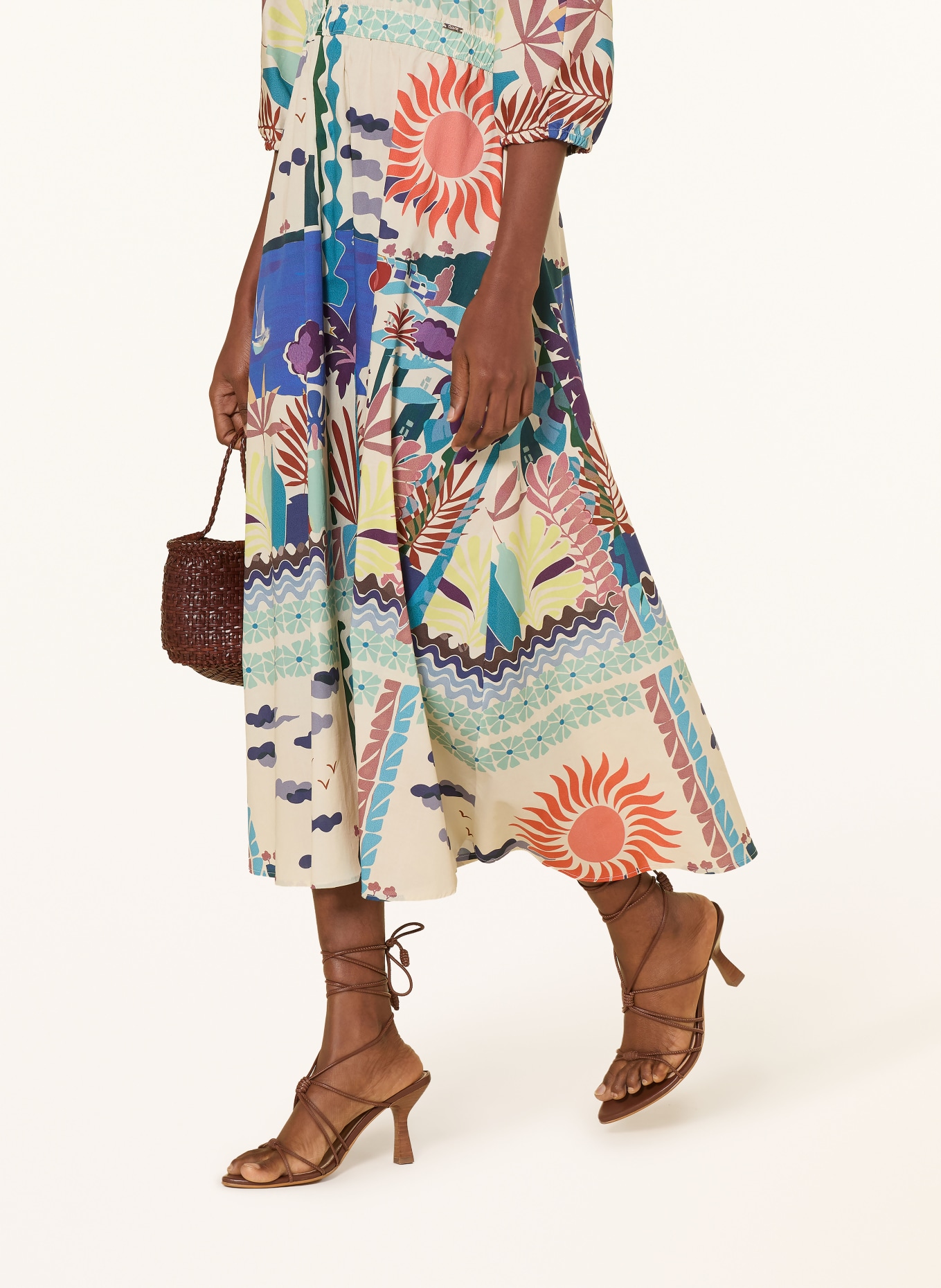 CINQUE Kleid CIINKA mit 3/4-Arm: CREME / LILA / BLAU