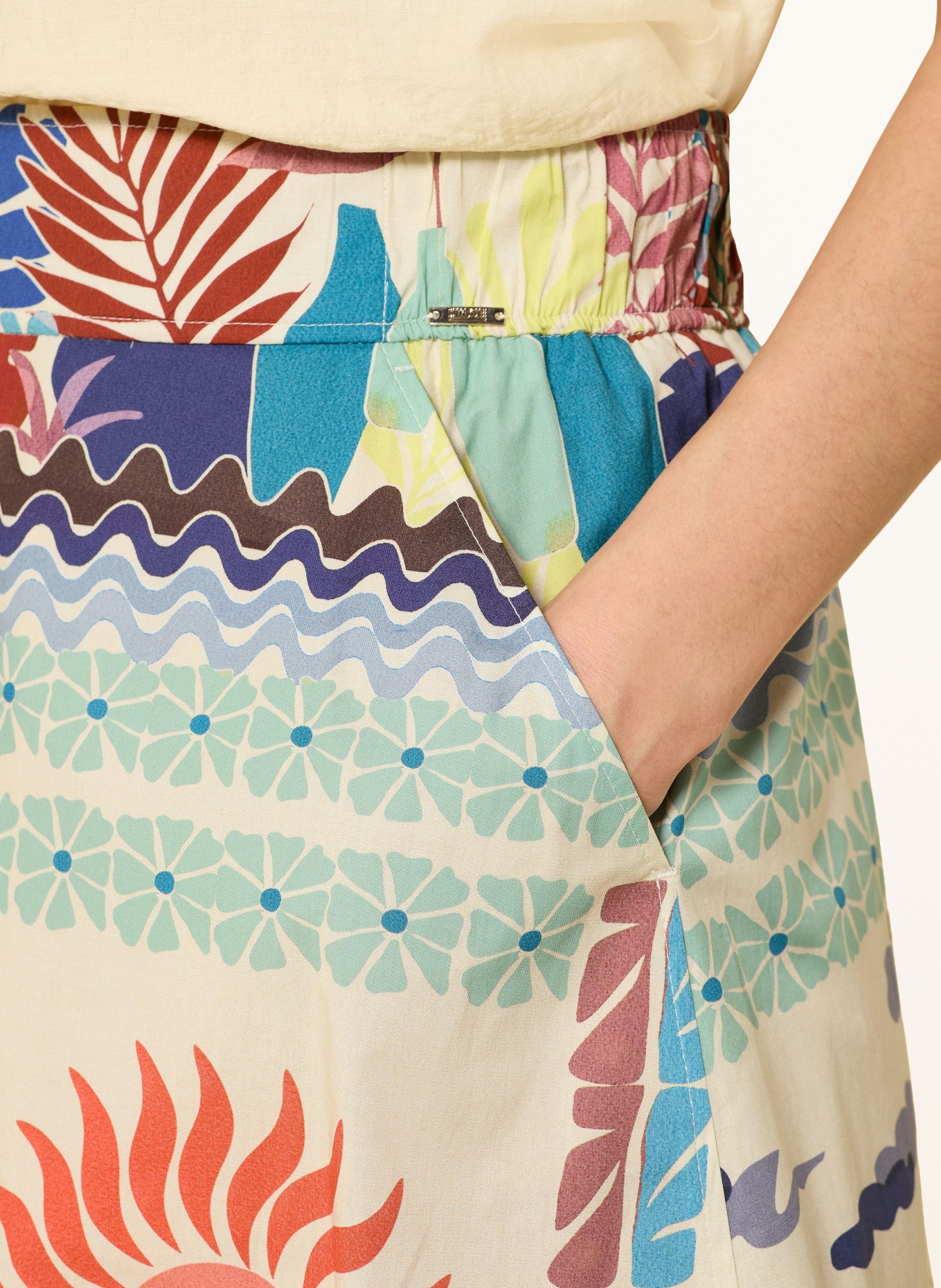 CINQUE Spódnica CICAMPUS: BEŻOWY / PETROL / NIEBIESKI