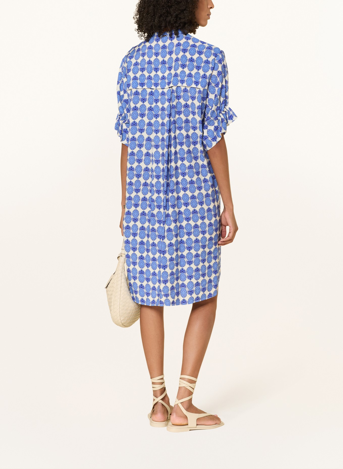 CINQUE Jurk CIESENCE: BLAUW / WIT