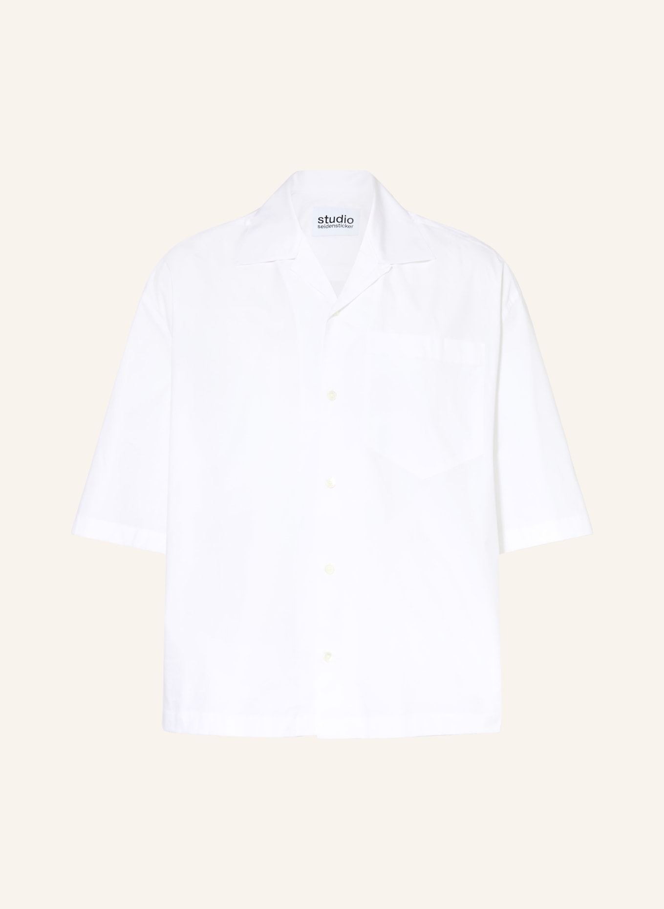 studio seidensticker Hemd Comfort Fit mit 3/4-Arm: WEISS