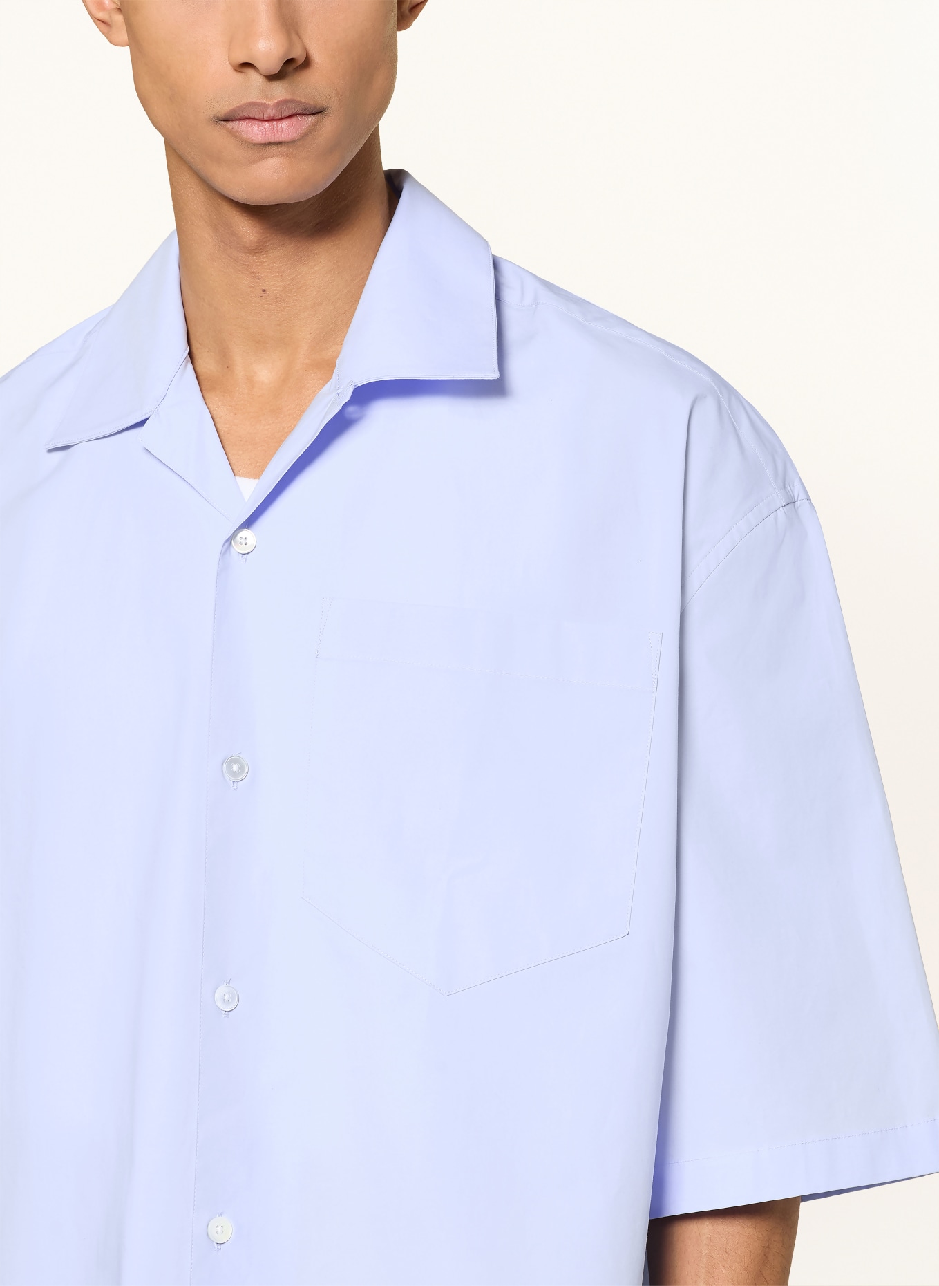studio seidensticker Hemd Comfort Fit mit 3/4-Arm: HELLBLAU