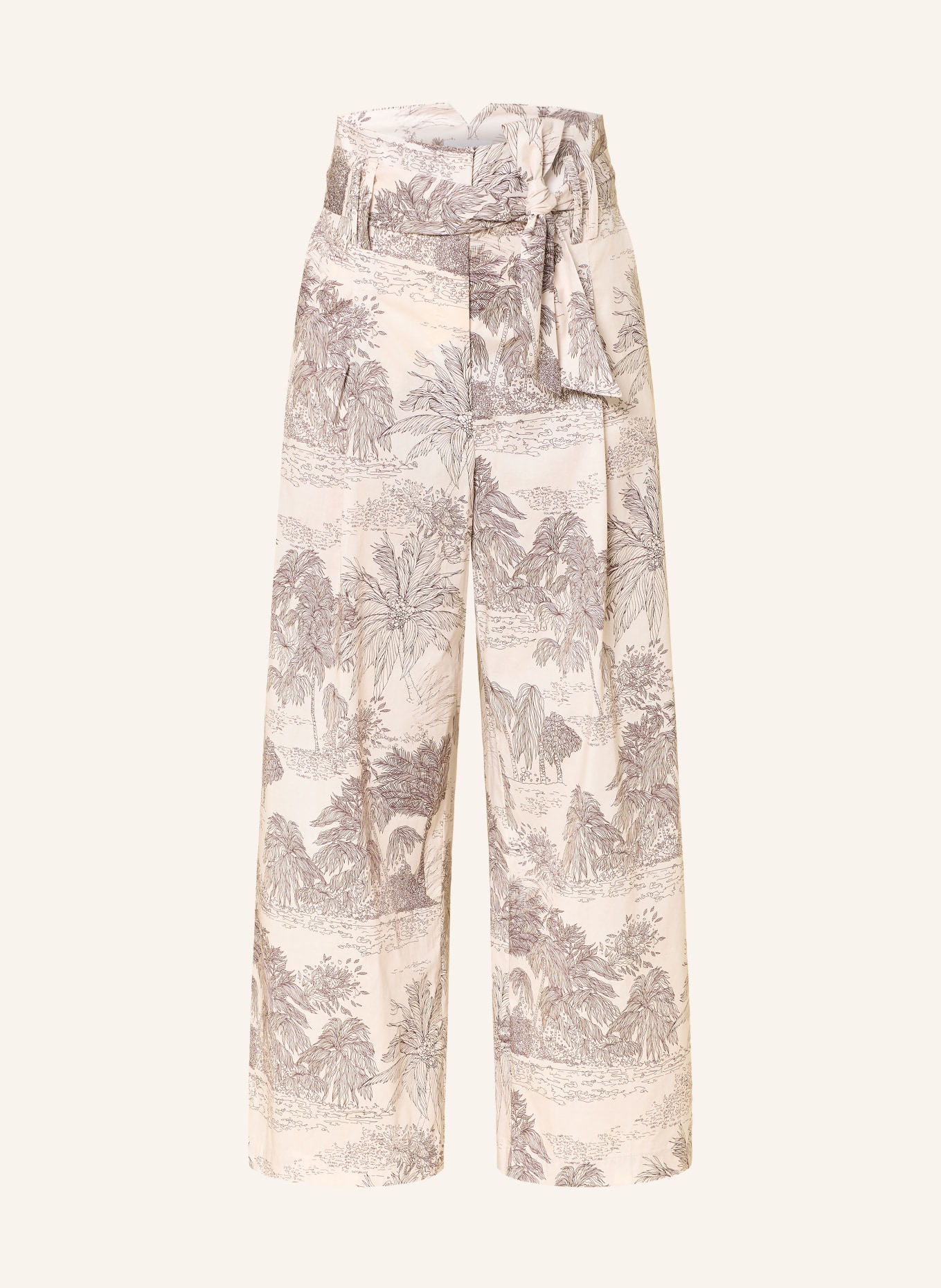 CINQUE 7/8-broek CIHARPER: CRÈME / MARRON FONCÉ