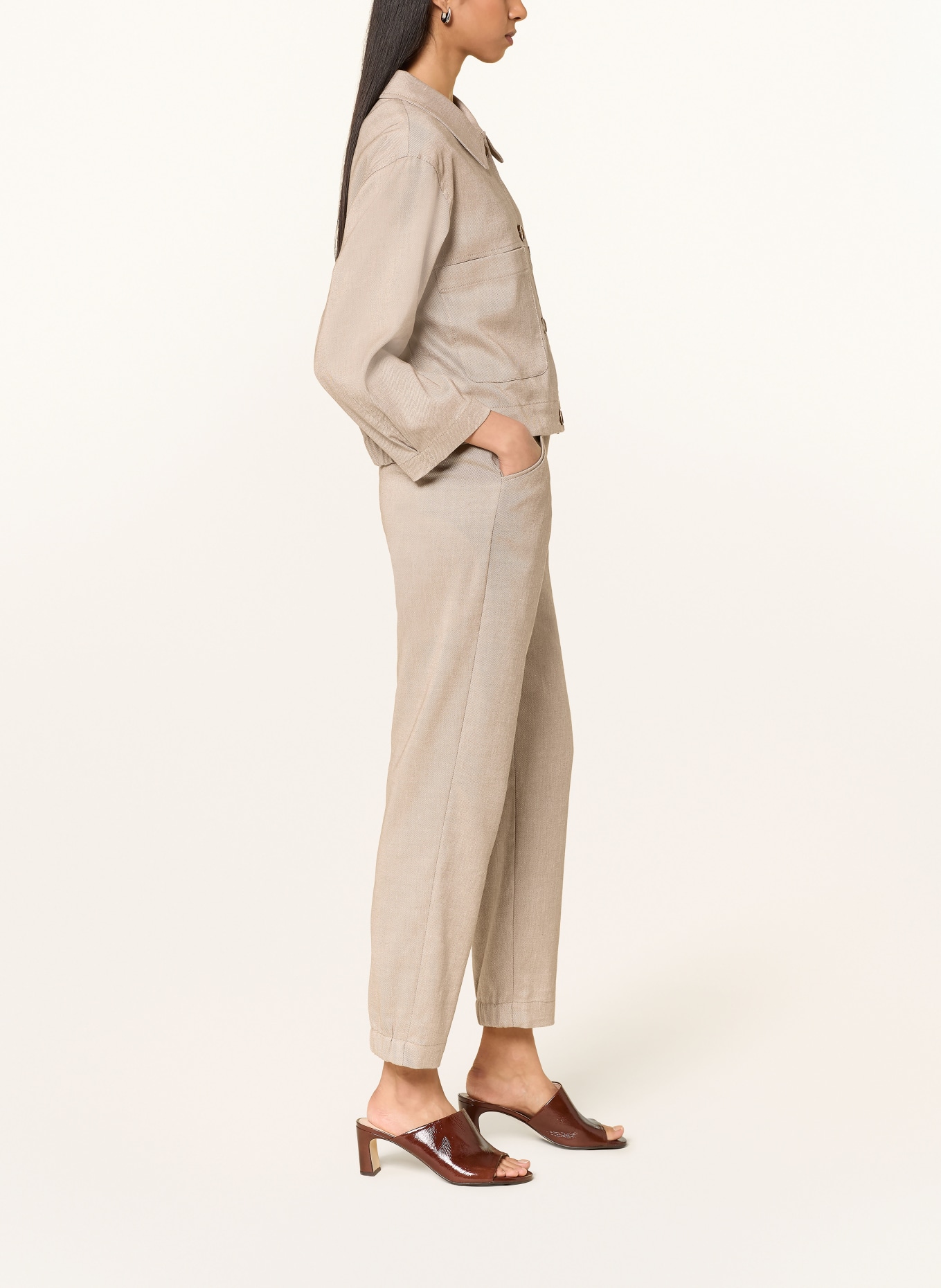 CINQUE Chino CIHENRICO: BEIGE / DUNKELBRAUN