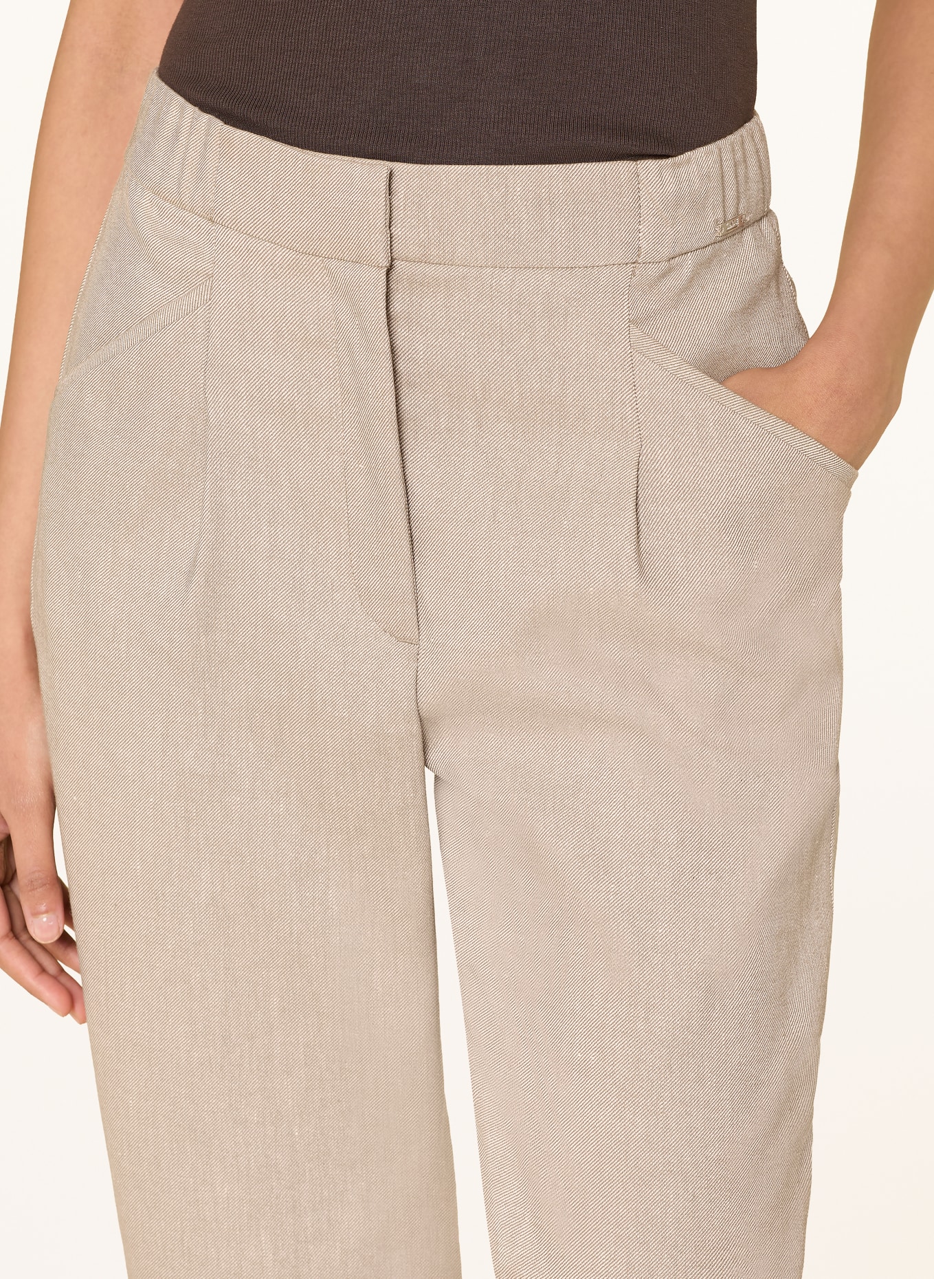 CINQUE Chino CIHENRICO: BEIGE / DUNKELBRAUN