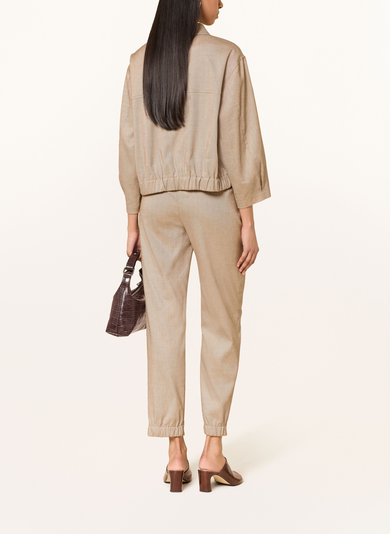 CINQUE Kastenjacke CILEDO mit 3/4-Arm: BEIGE / CREME