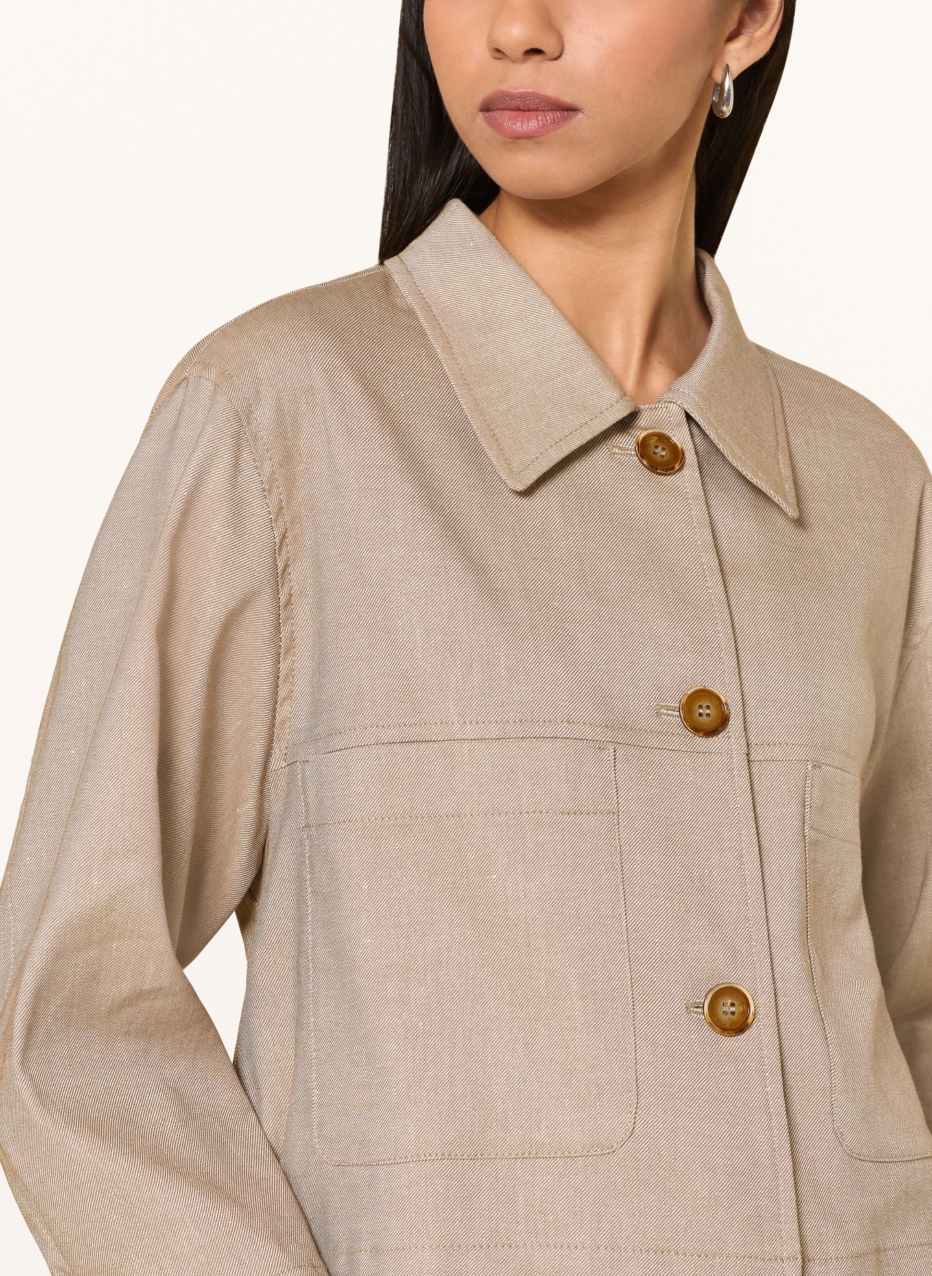 CINQUE Kastenjacke CILEDO mit 3/4-Arm: BEIGE / CREME