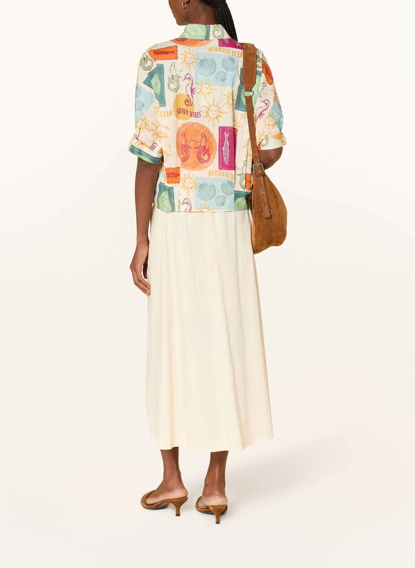 CINQUE Chemise CITERNI: CRÈME / ROUGE / VERT