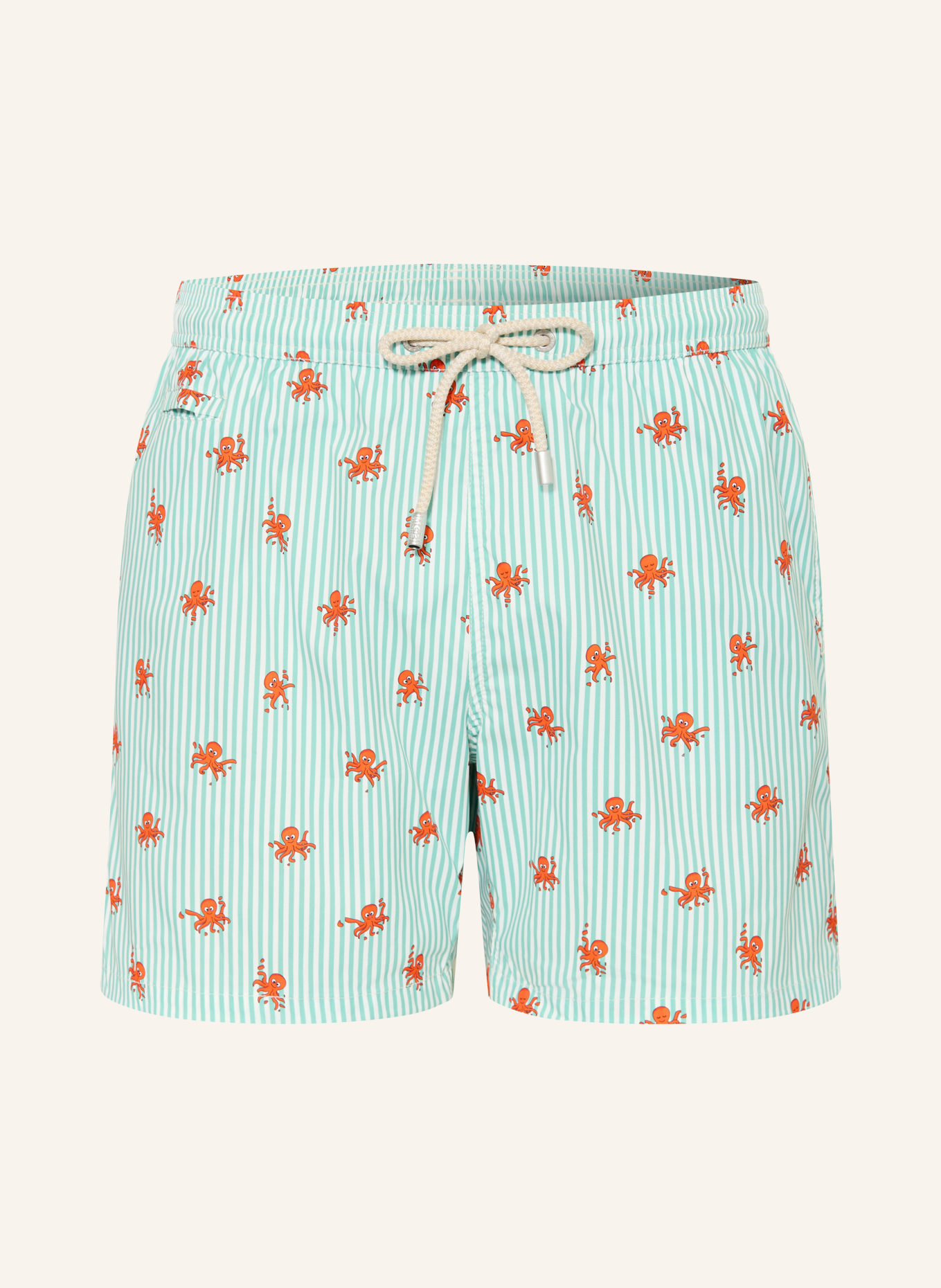 MC2 SAINT BARTH Zwemshorts: MINT / ROOD / WIT