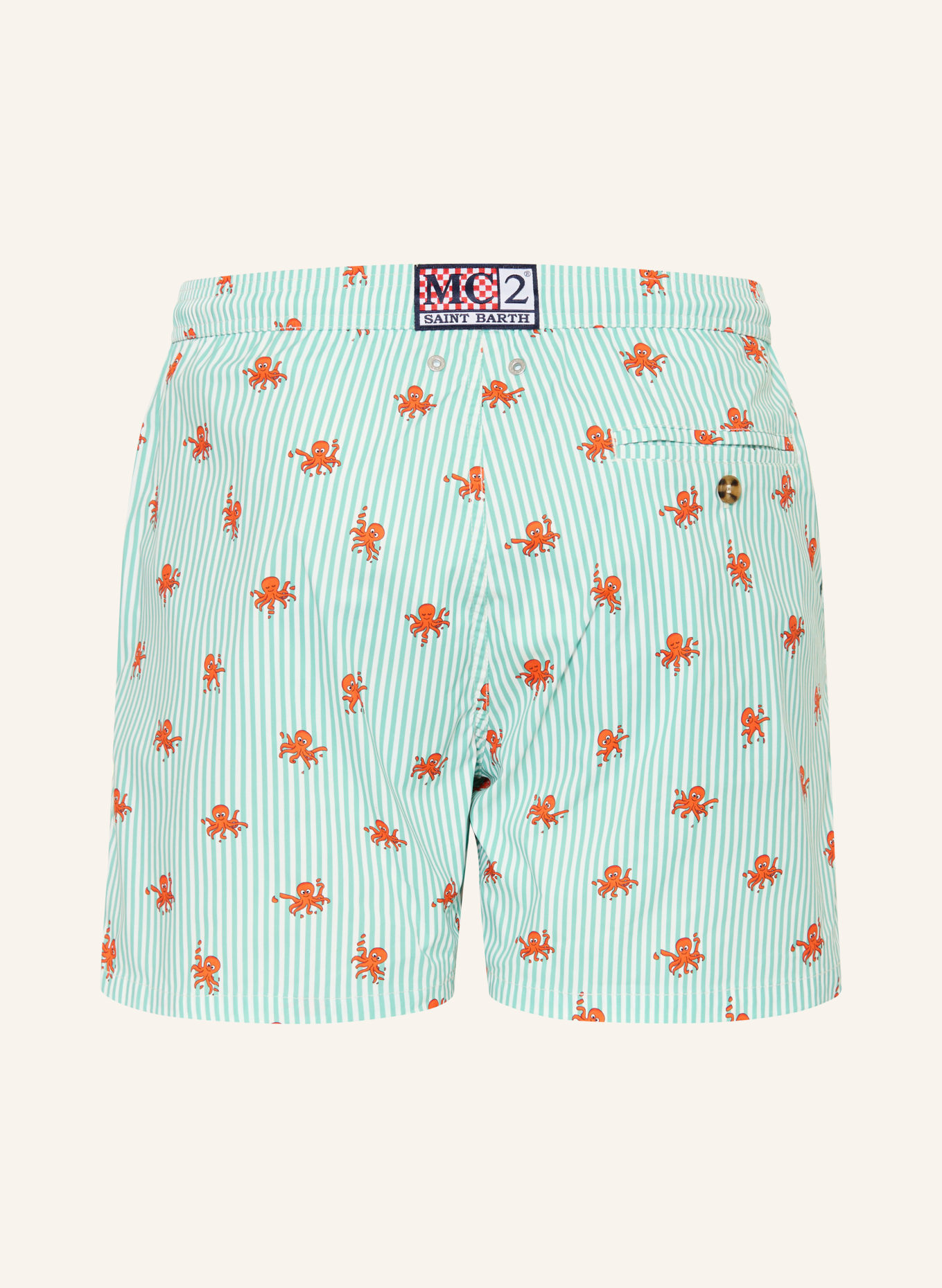 MC2 SAINT BARTH Zwemshorts: MINT / ROOD / WIT