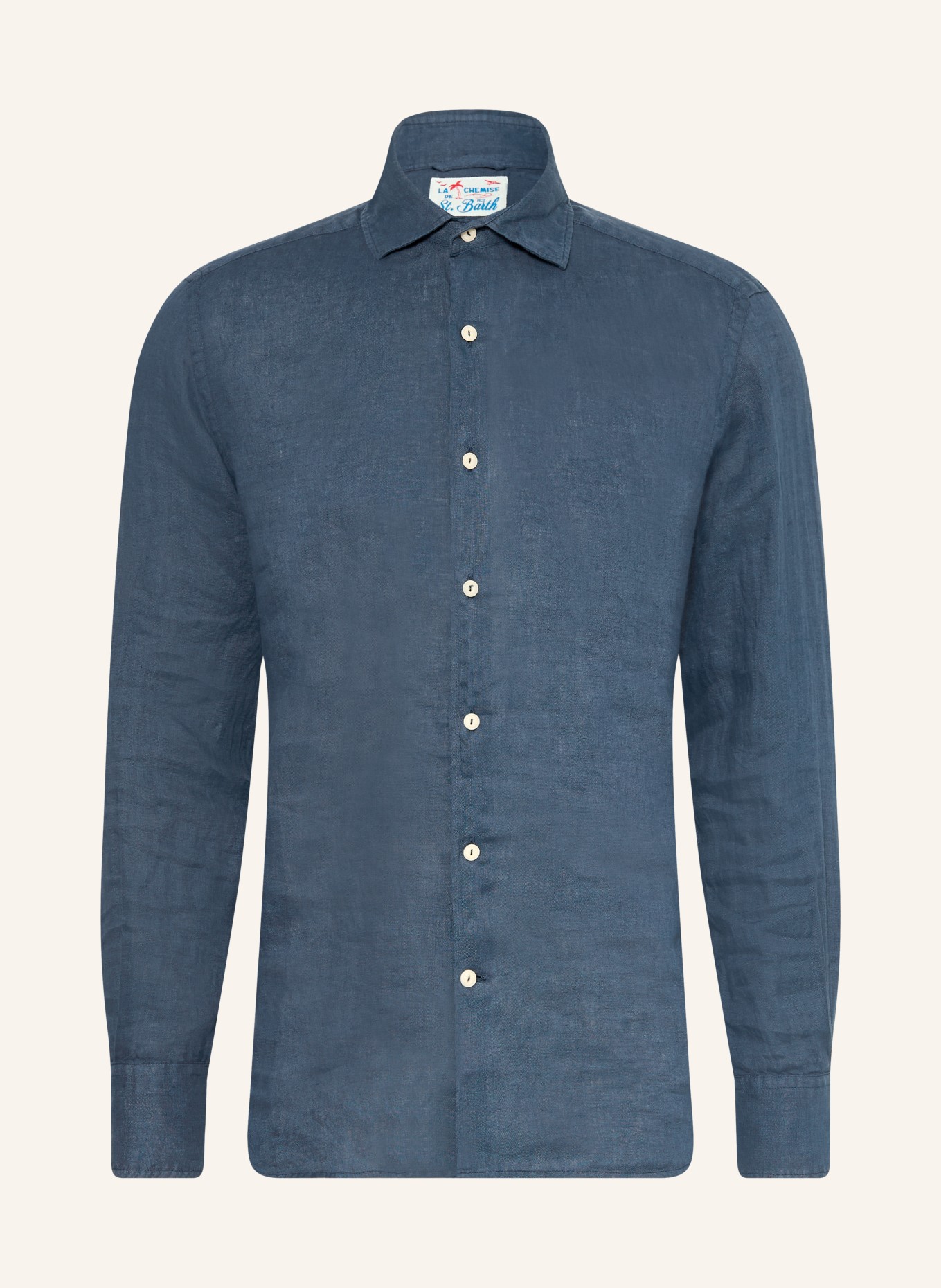 MC2 SAINT BARTH Resorthemd PAMPLONA Comfort Fit aus Leinen: DUNKELBLAU