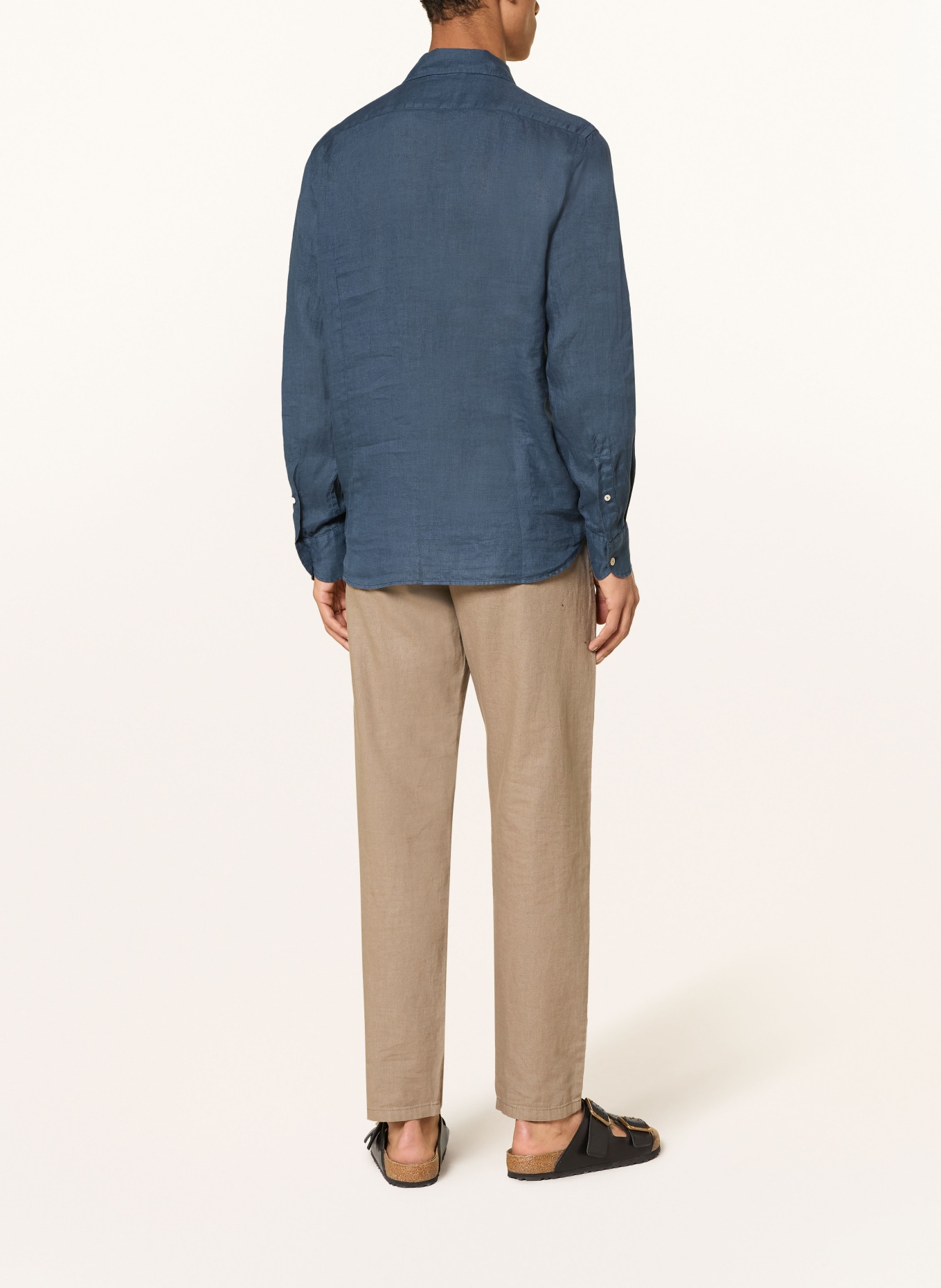 MC2 SAINT BARTH Resorthemd PAMPLONA Comfort Fit aus Leinen: DUNKELBLAU