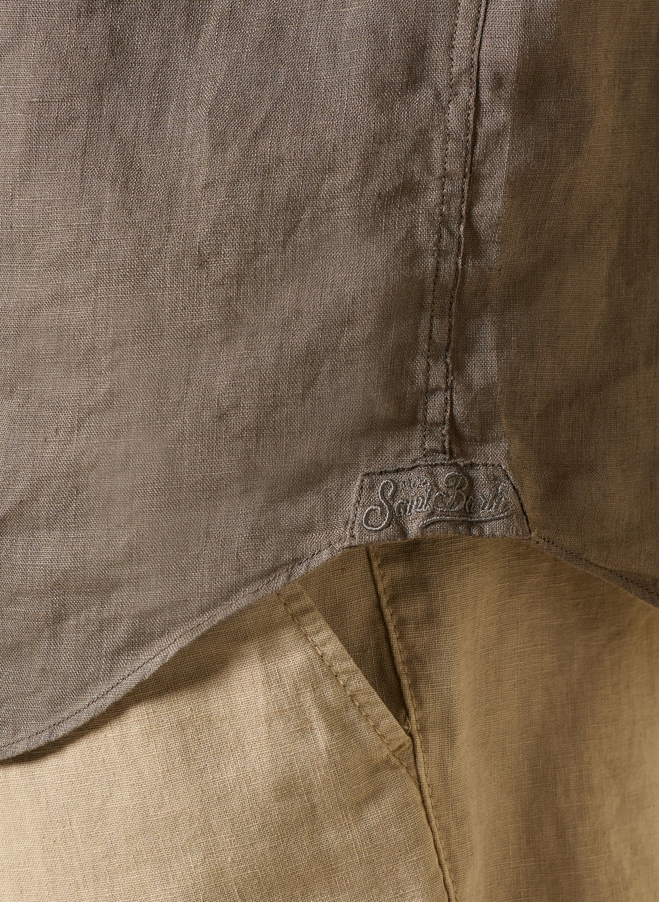 MC2 SAINT BARTH Leinenhemd RAPHAEL Comfort Fit: KHAKI