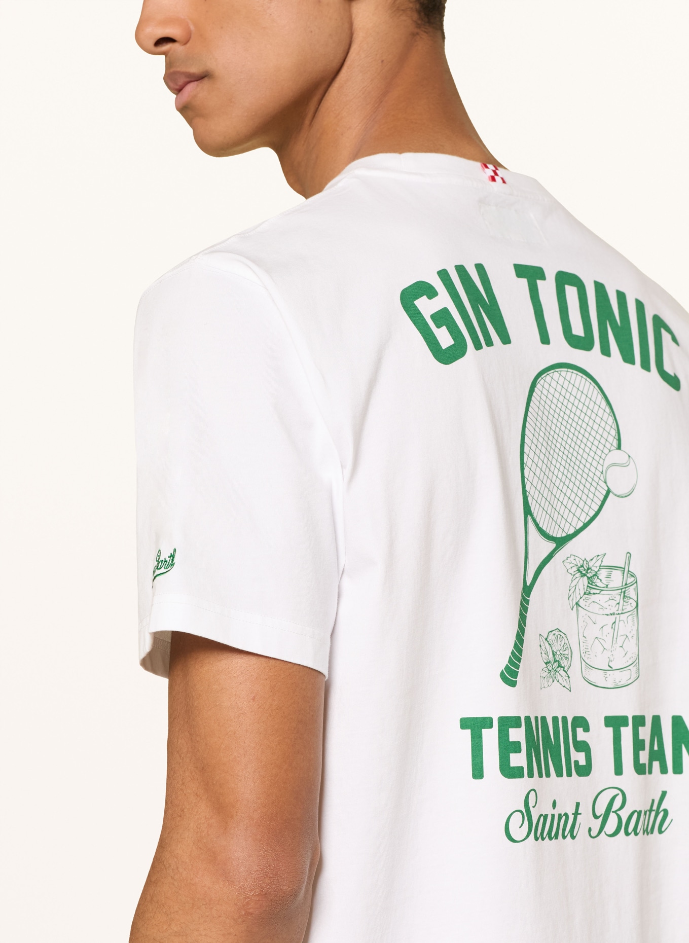 MC2 SAINT BARTH T-shirt PORTLAND: BLANC / VERT