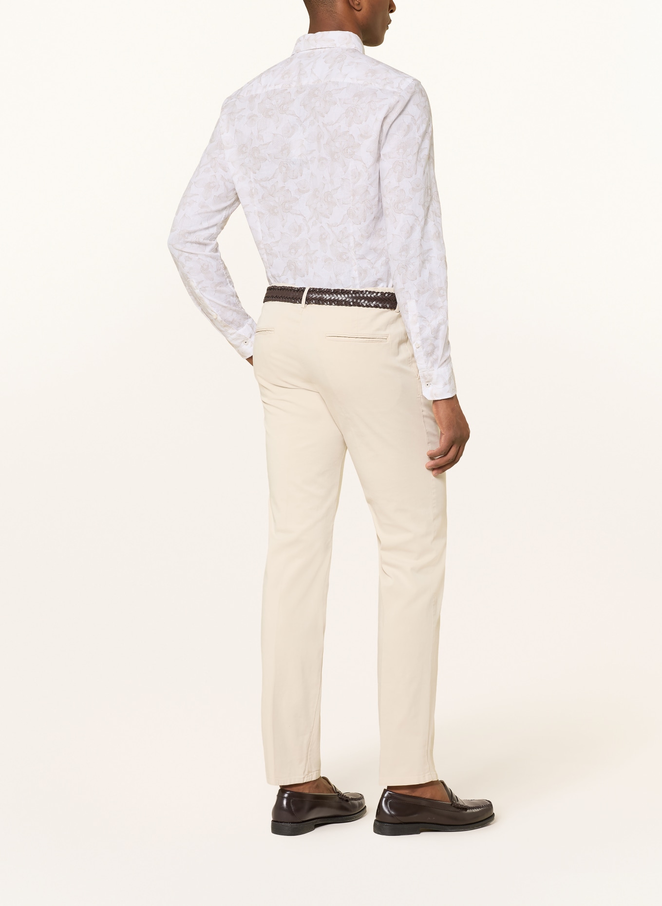 JOOP! Hemd PIT Slim Fit mit Leinen: BRAUN / ECRU