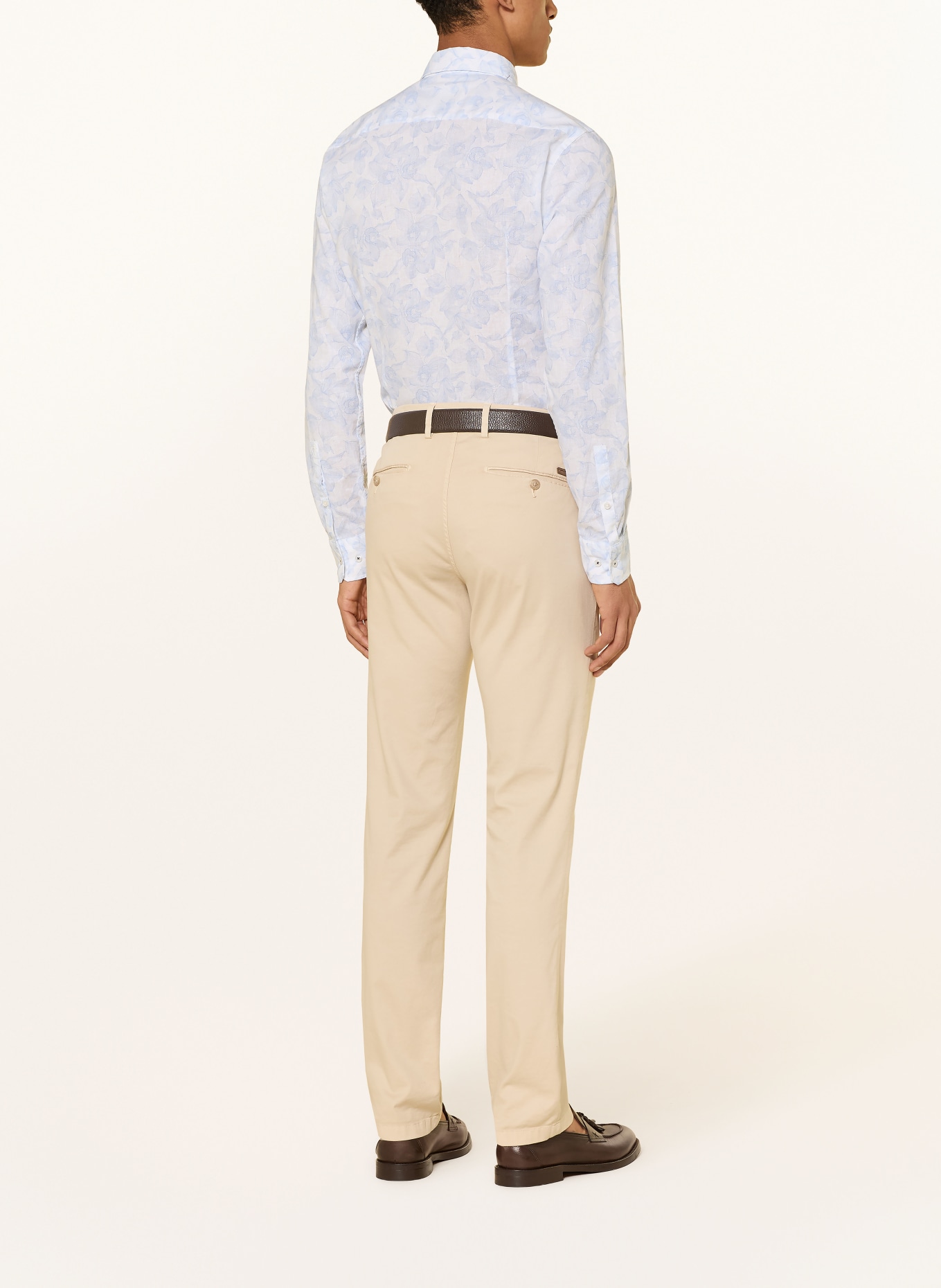 JOOP! Chemise PIT Slim Fit en lin: BLANC / BLEU CLAIR