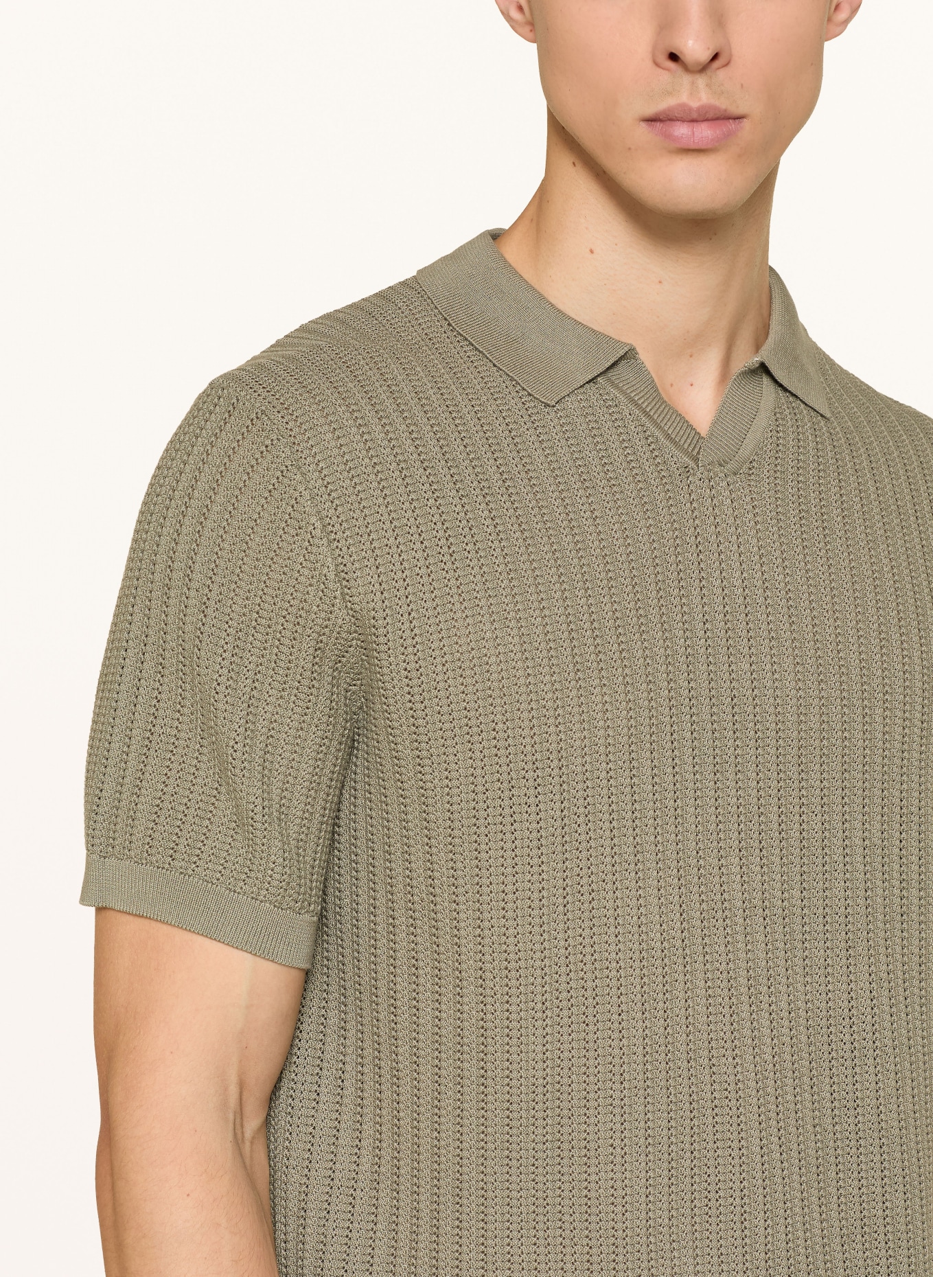 JOOP! Knitted polo shirt BAORON: OLIVE