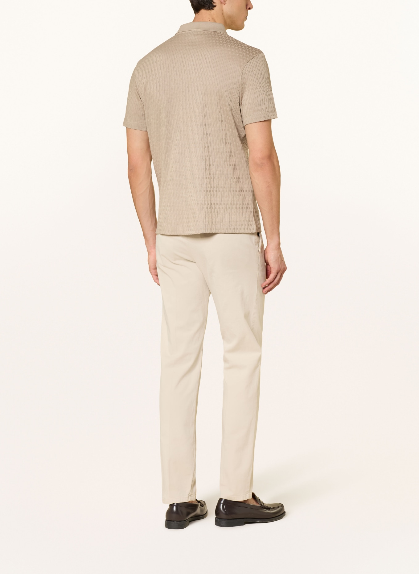 JOOP! Strick-Poloshirt JORGE: HELLBRAUN