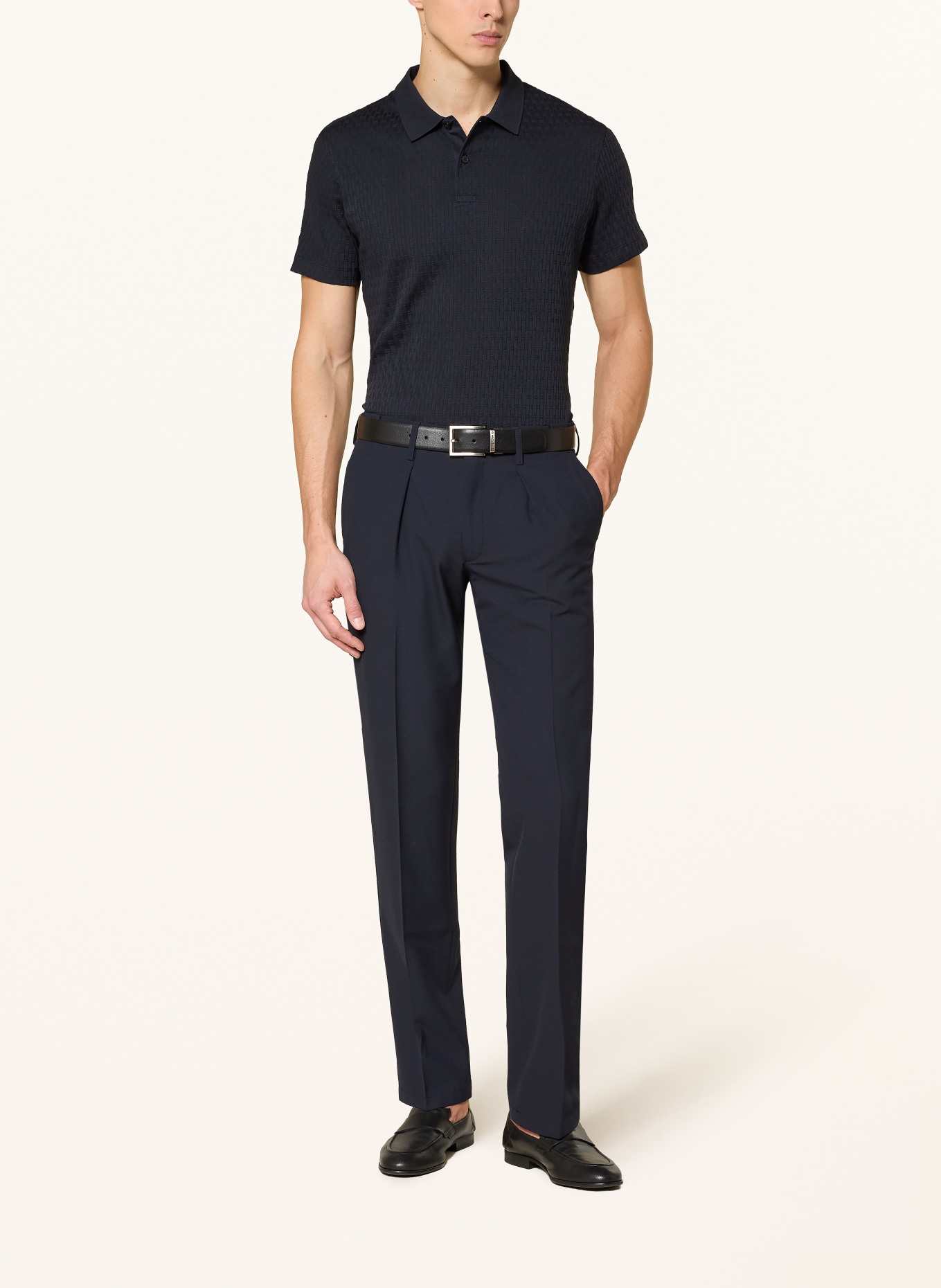 JOOP! JORGE knitted polo shirt: DARK BLUE