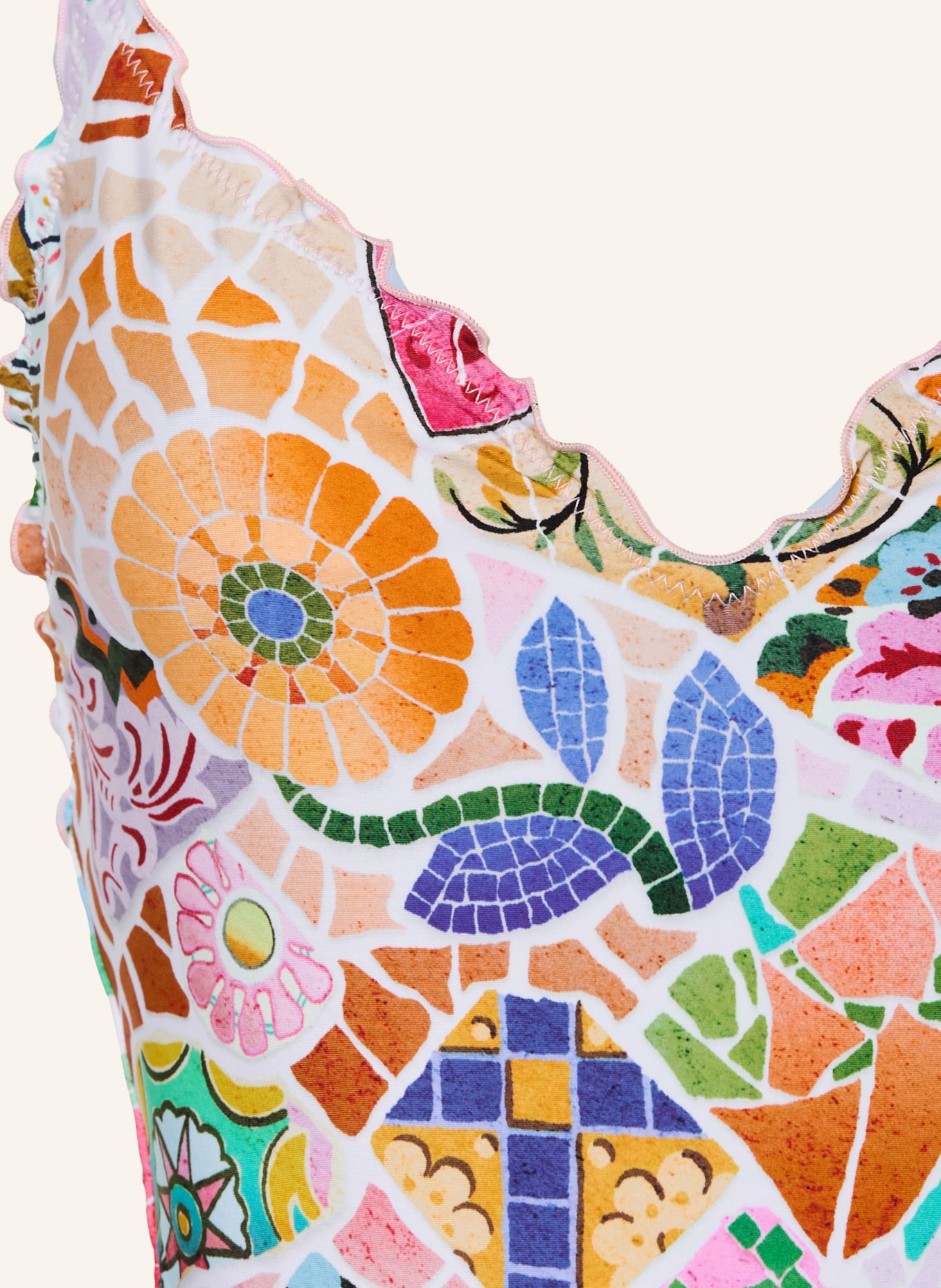 SEAFOLLY Badeanzug BEACH BOHÈME: ROSA / BRAUN / BLAU