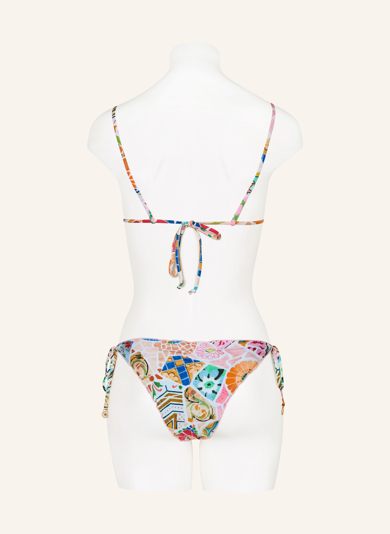 SEAFOLLY Top bikini w trójkątnym kroju BEACHBOHÈME: MOCNORÓŻOWY / JASNONIEBIESKI / BIAŁY