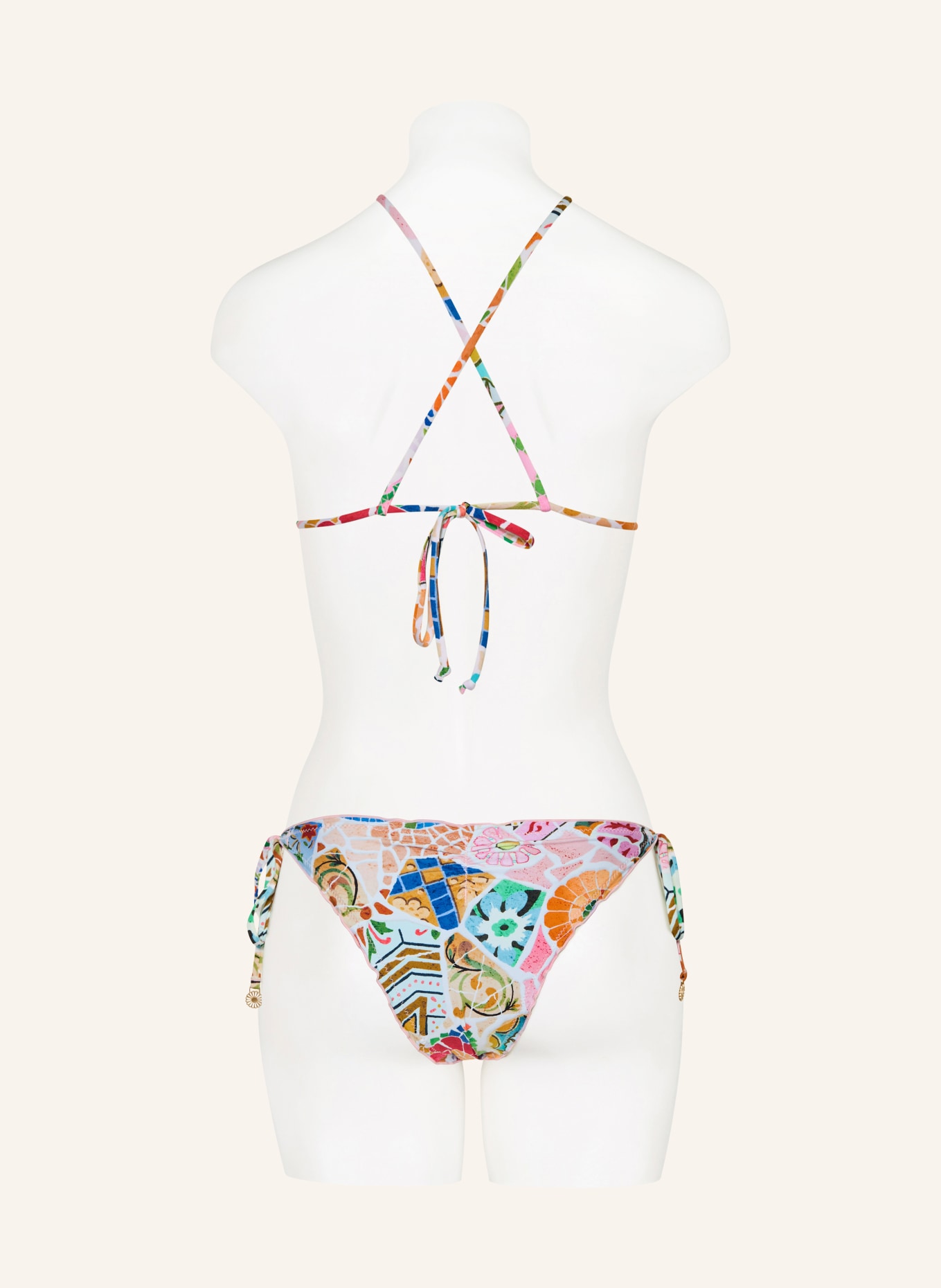 SEAFOLLY Top bikini w trójkątnym kroju BEACHBOHÈME: MOCNORÓŻOWY / JASNONIEBIESKI / BIAŁY